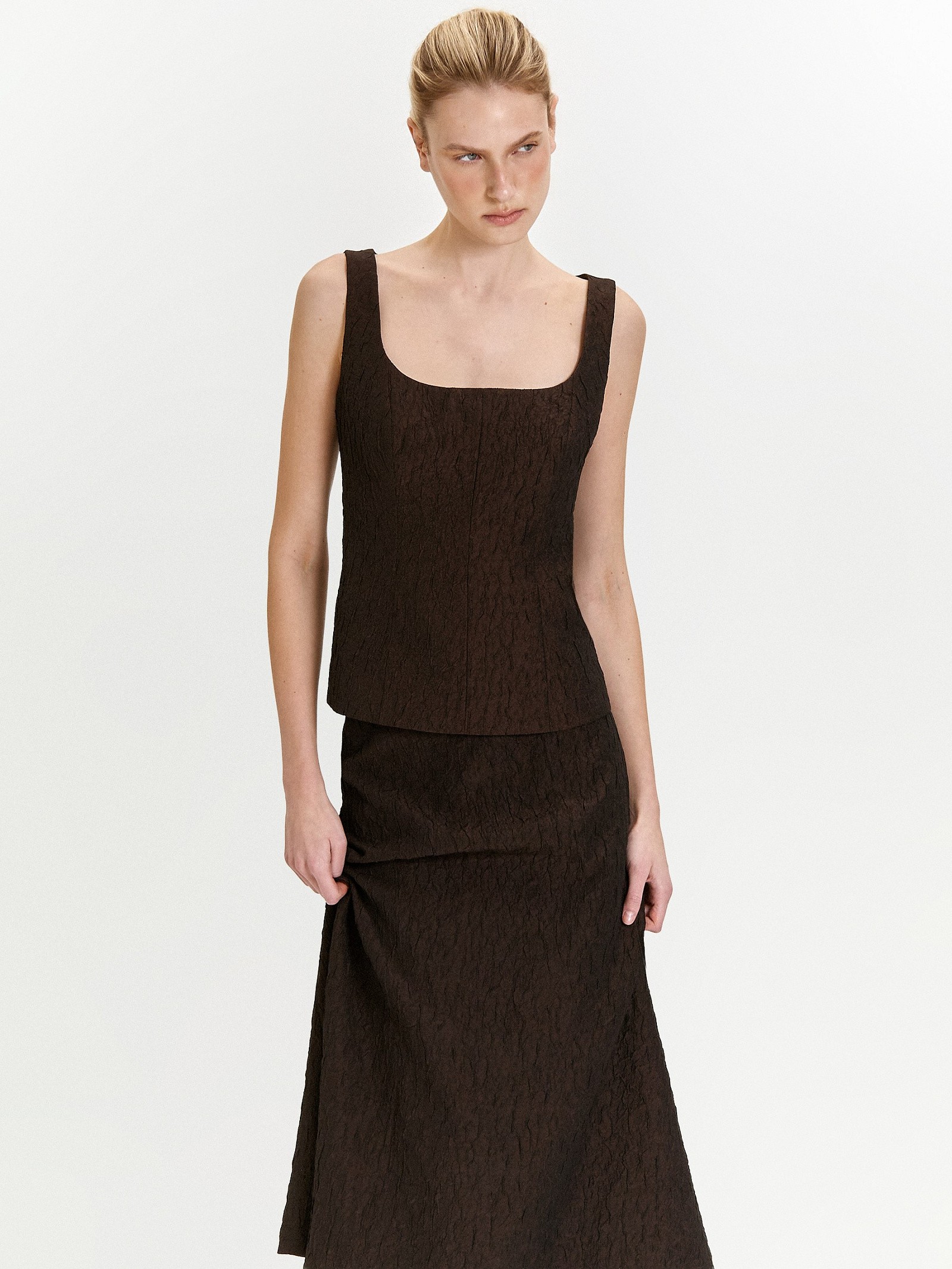 Однотонный топ