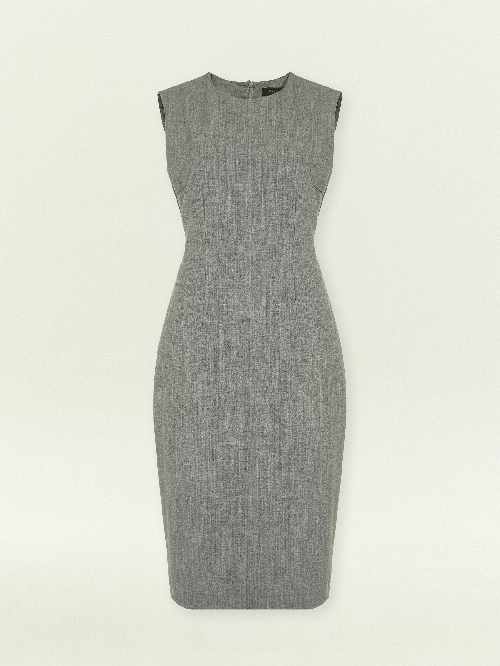 Платье-футляр миди