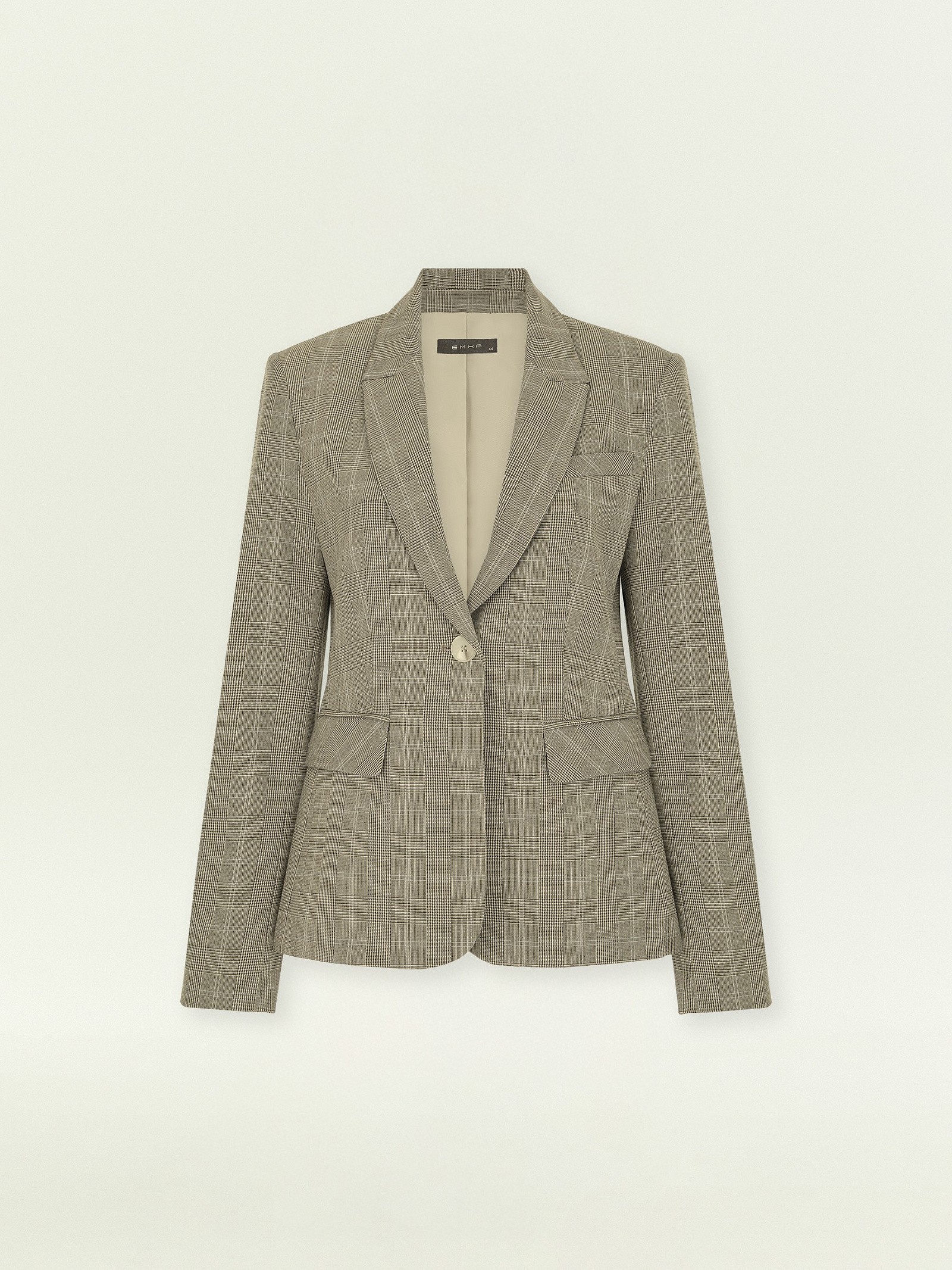 Однобортный жакет в клетку