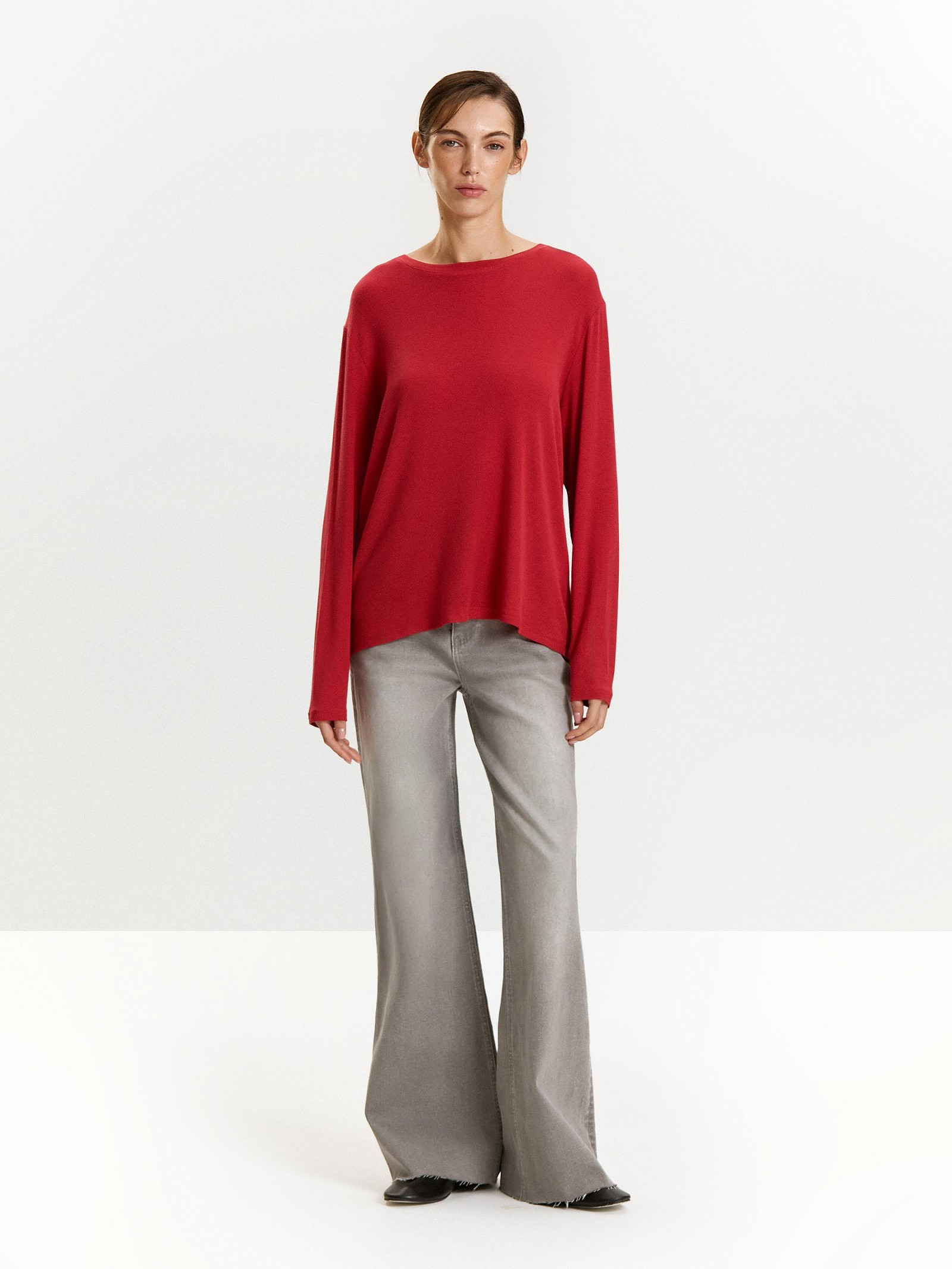 Лонгслив с содержанием шерсти