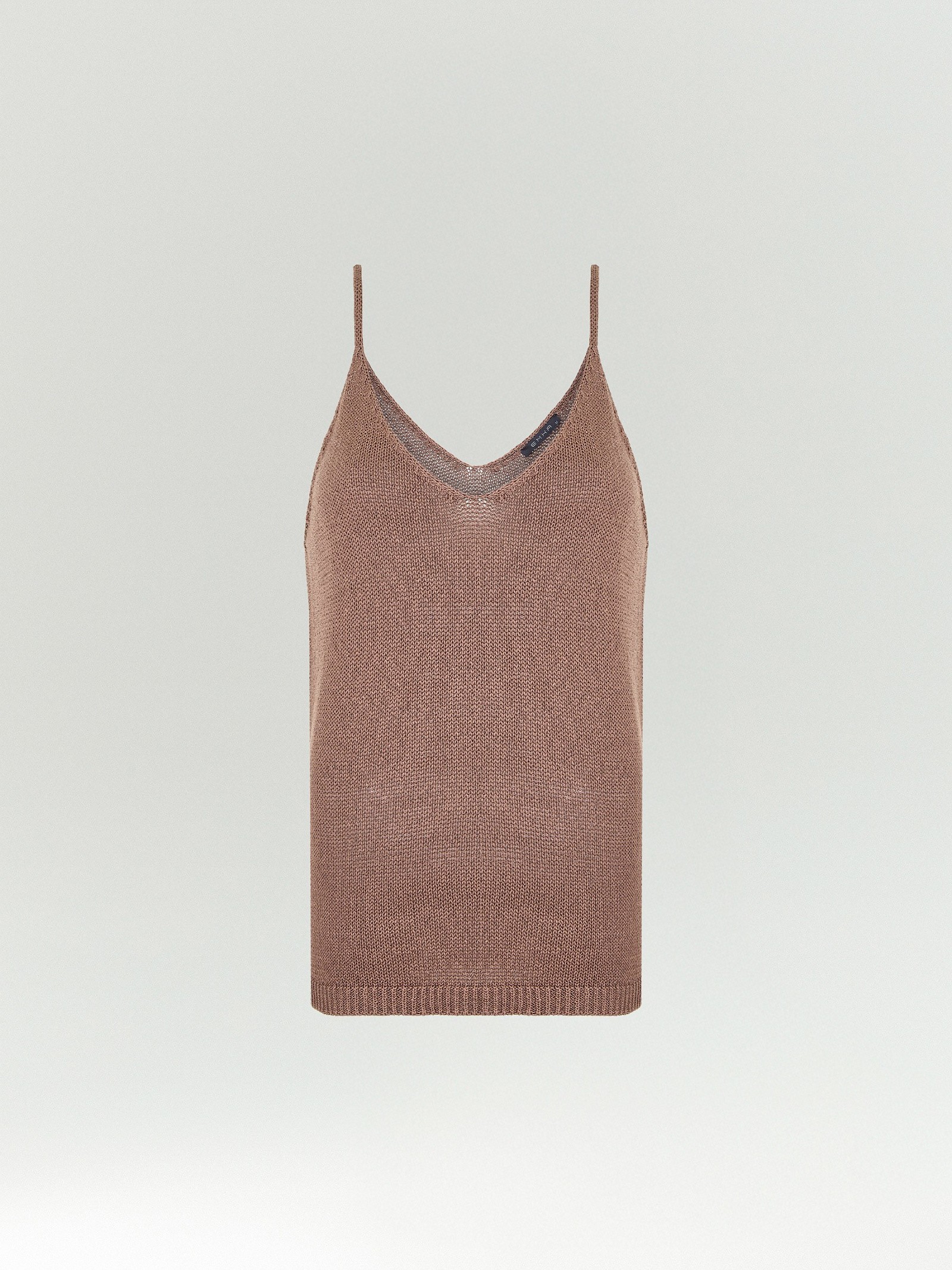 Трикотажный топ с металлизированной нитью