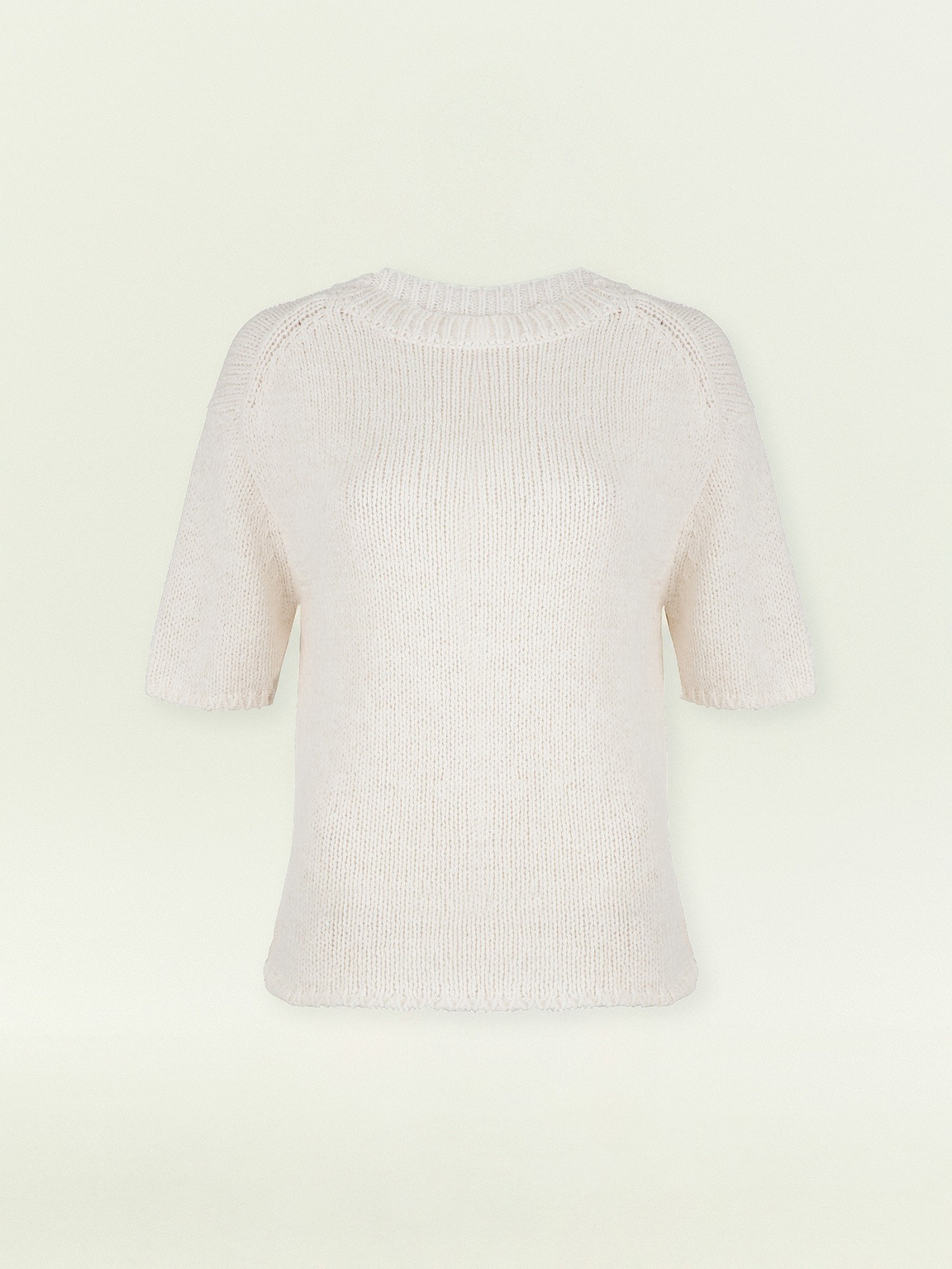 Джемпер с коротким рукавом из хлопка