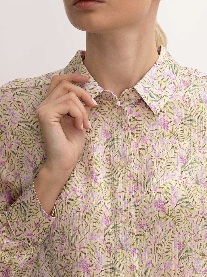 Рубашка с цветочным принтом