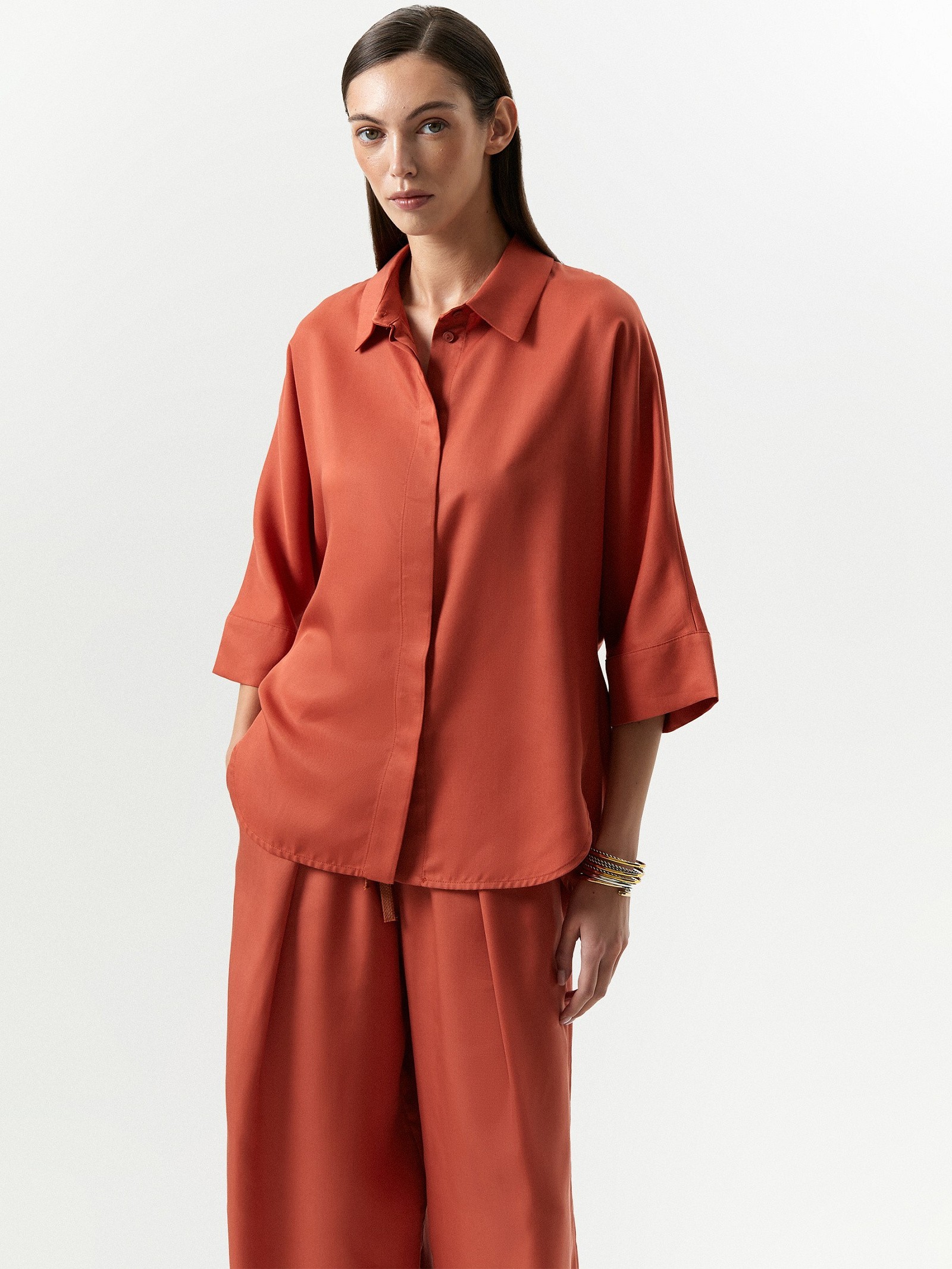 Рубашка из 100% тенсела