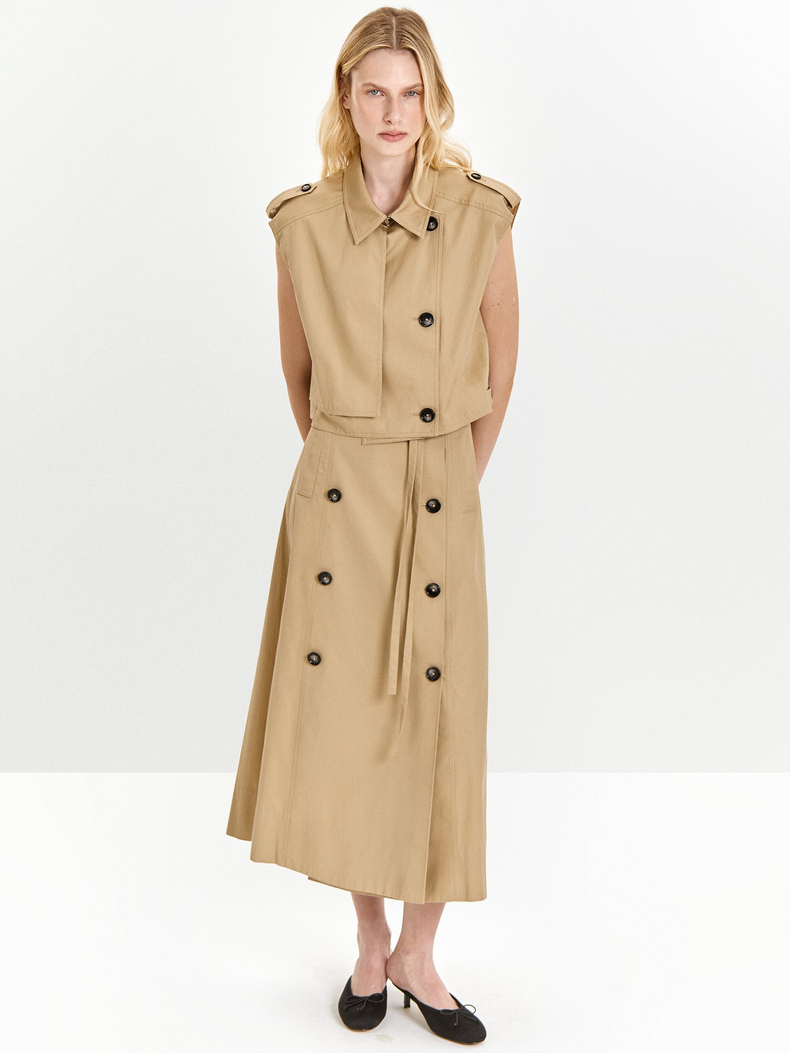 Юбка а-силуэта с пуговицами