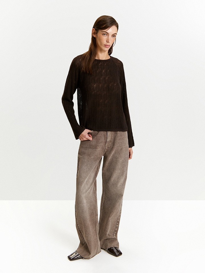 Лонгслив с содержанием шерсти