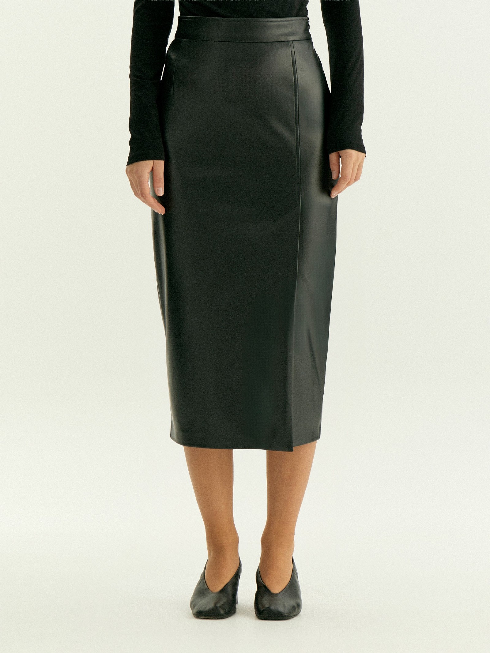 Юбка из экокожи