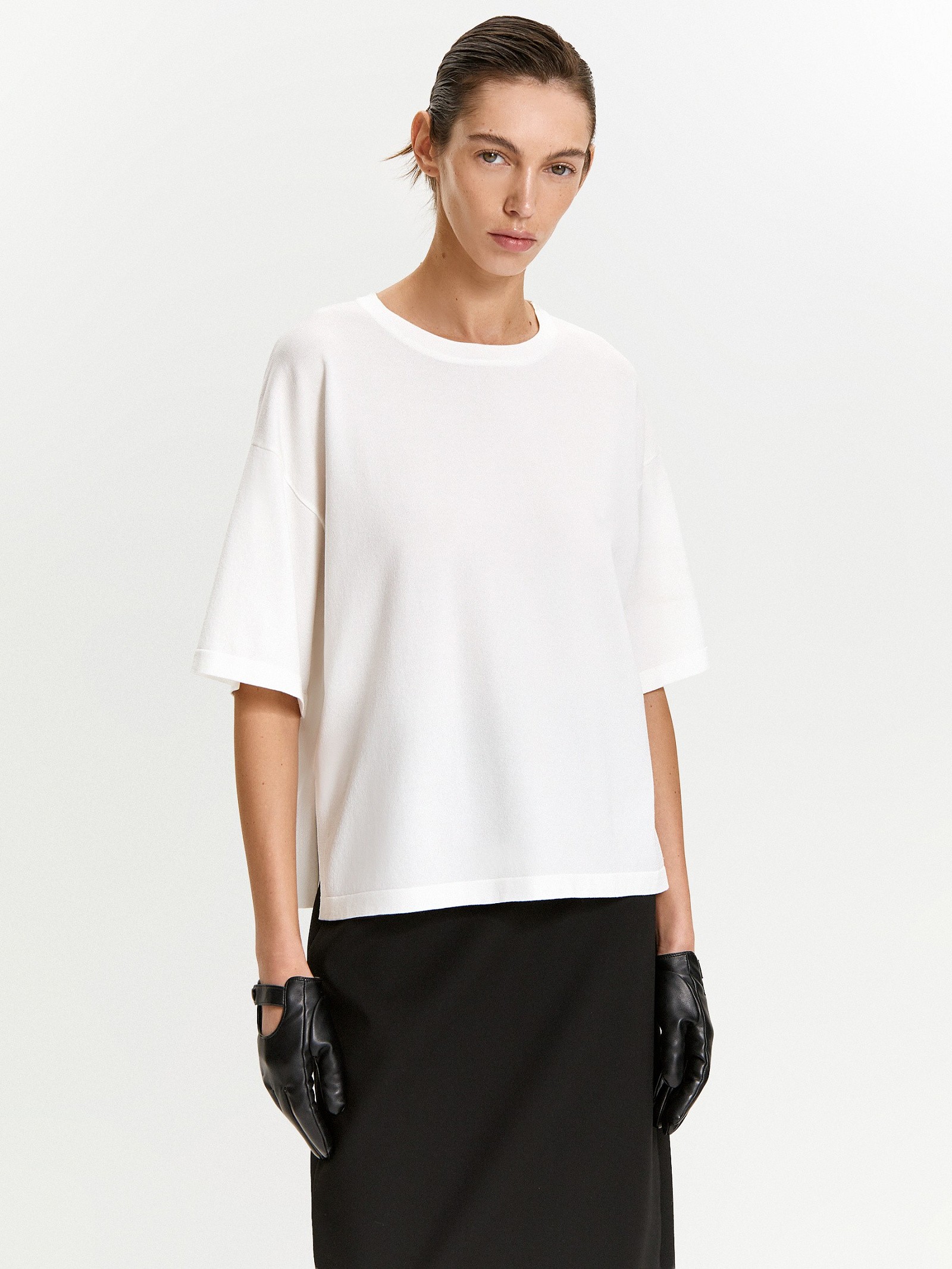 Футболка с содержанием шелка