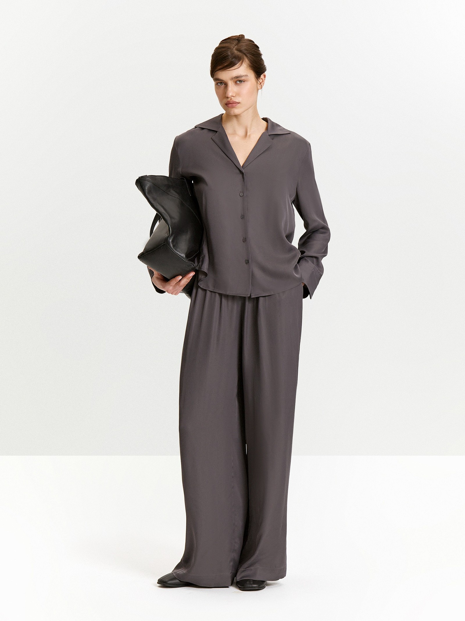 Рубашка однотонная