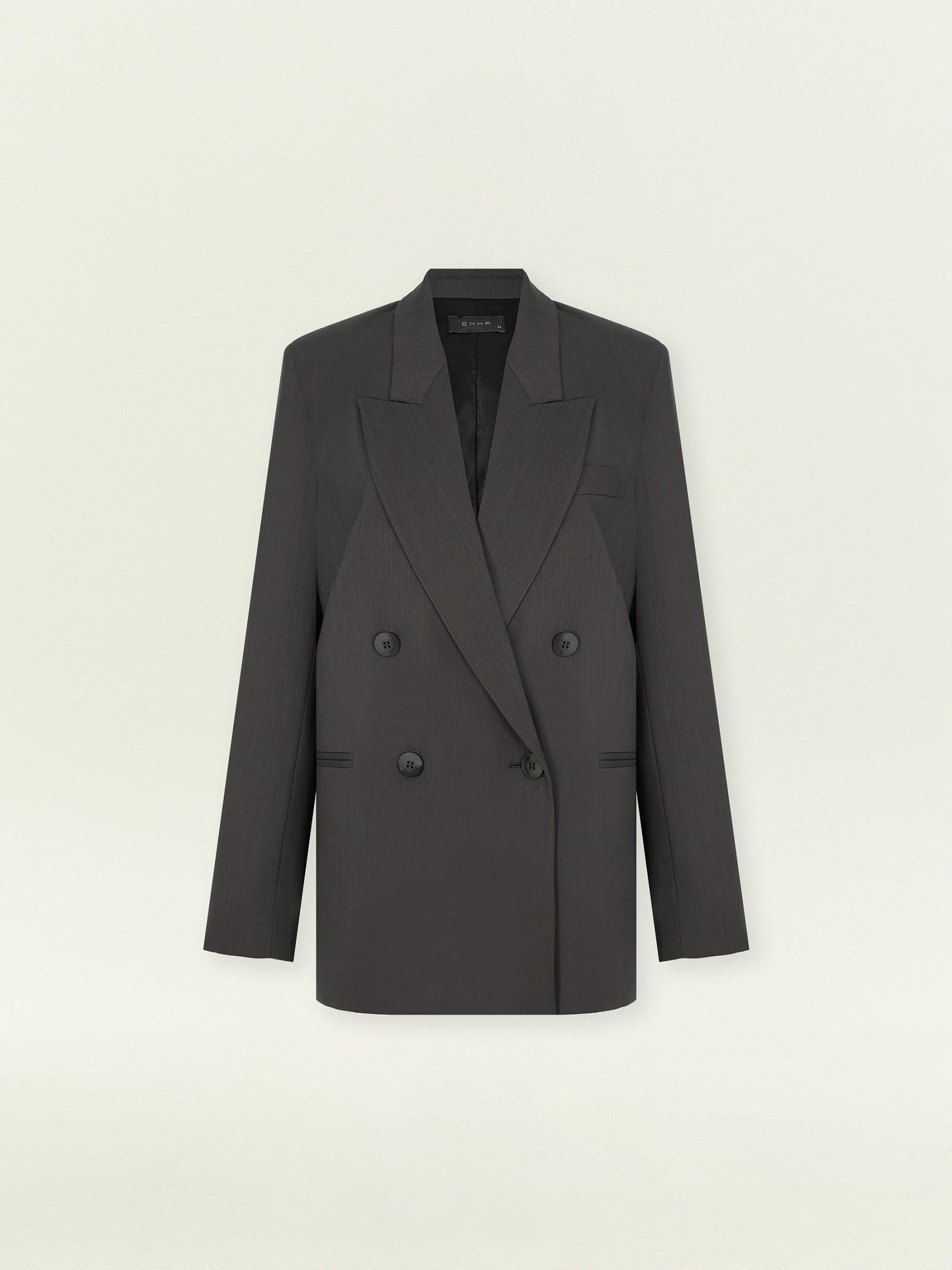 Двубортный жакет из костюмной шерсти