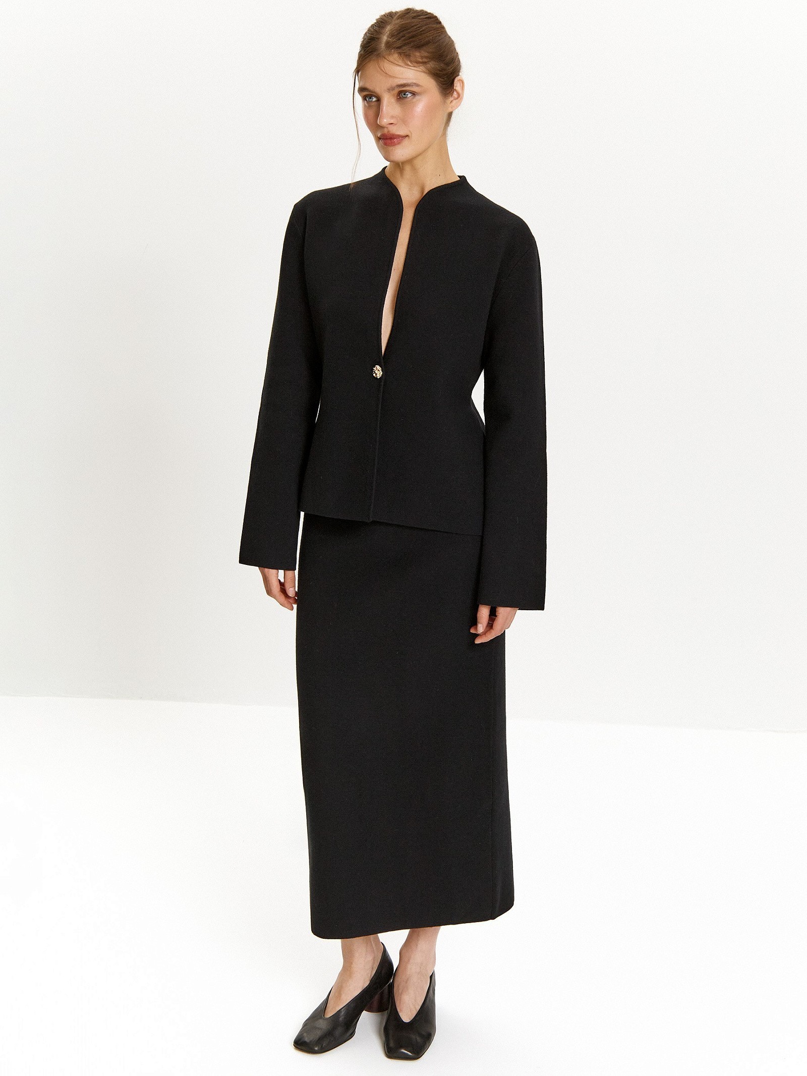 Кардиган с содержанием шерсти