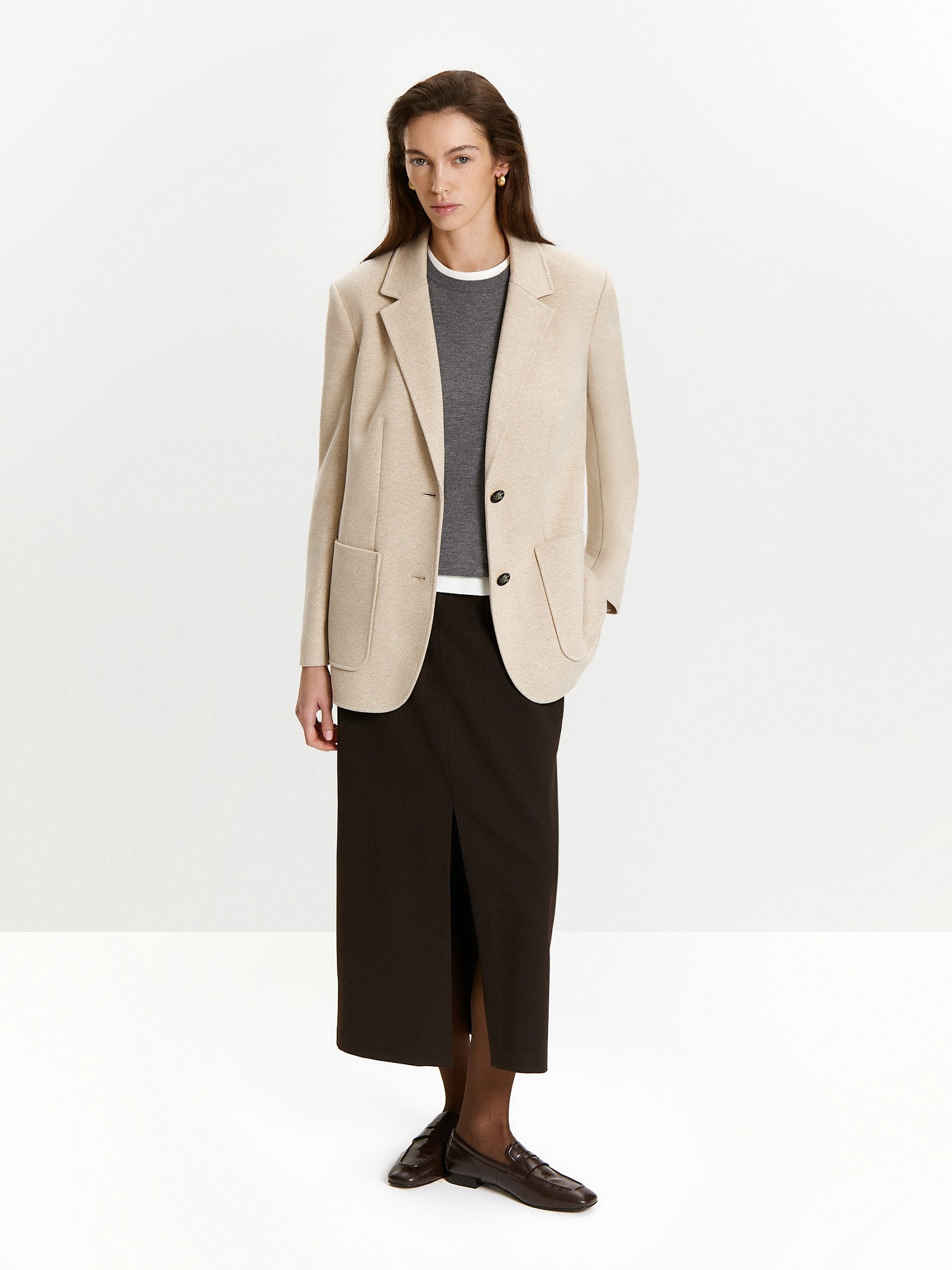 Жакет с содержанием шерсти