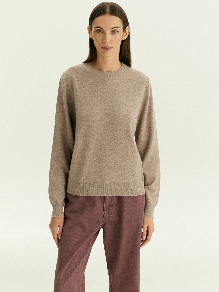 Джемпер из вискозного трикотажа с добавлением шерсти