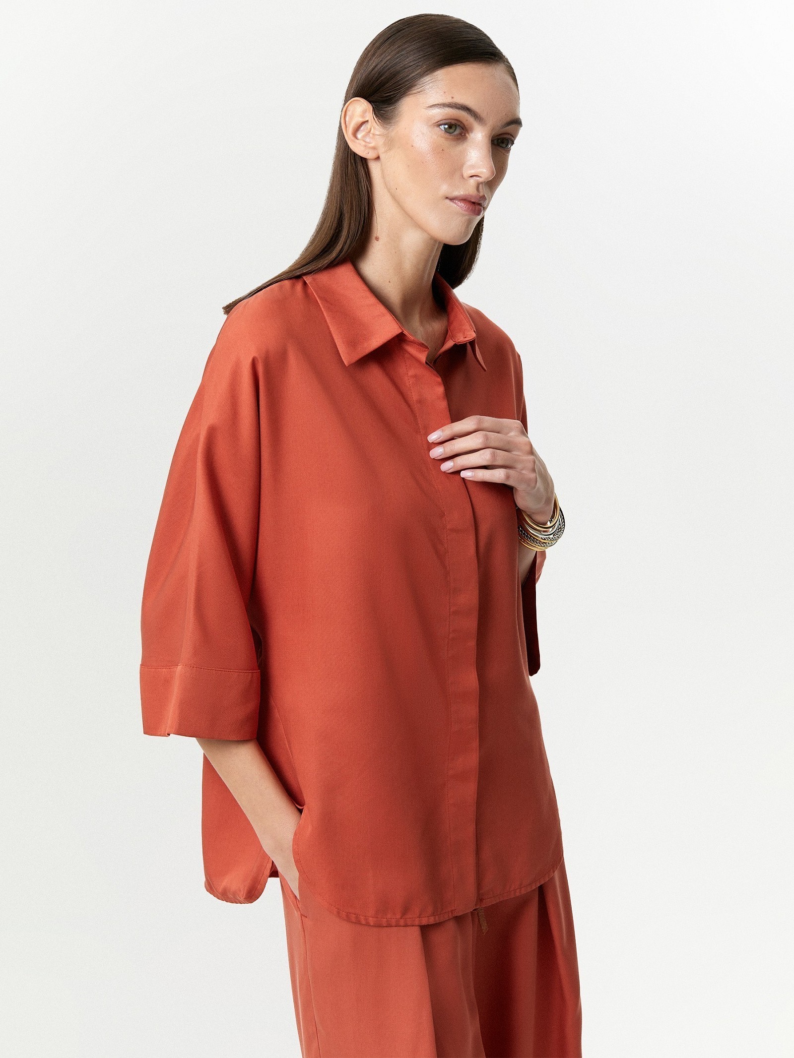 Рубашка из 100% тенсела