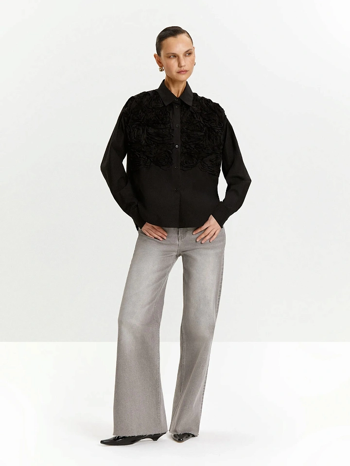 Рубашка однотонная