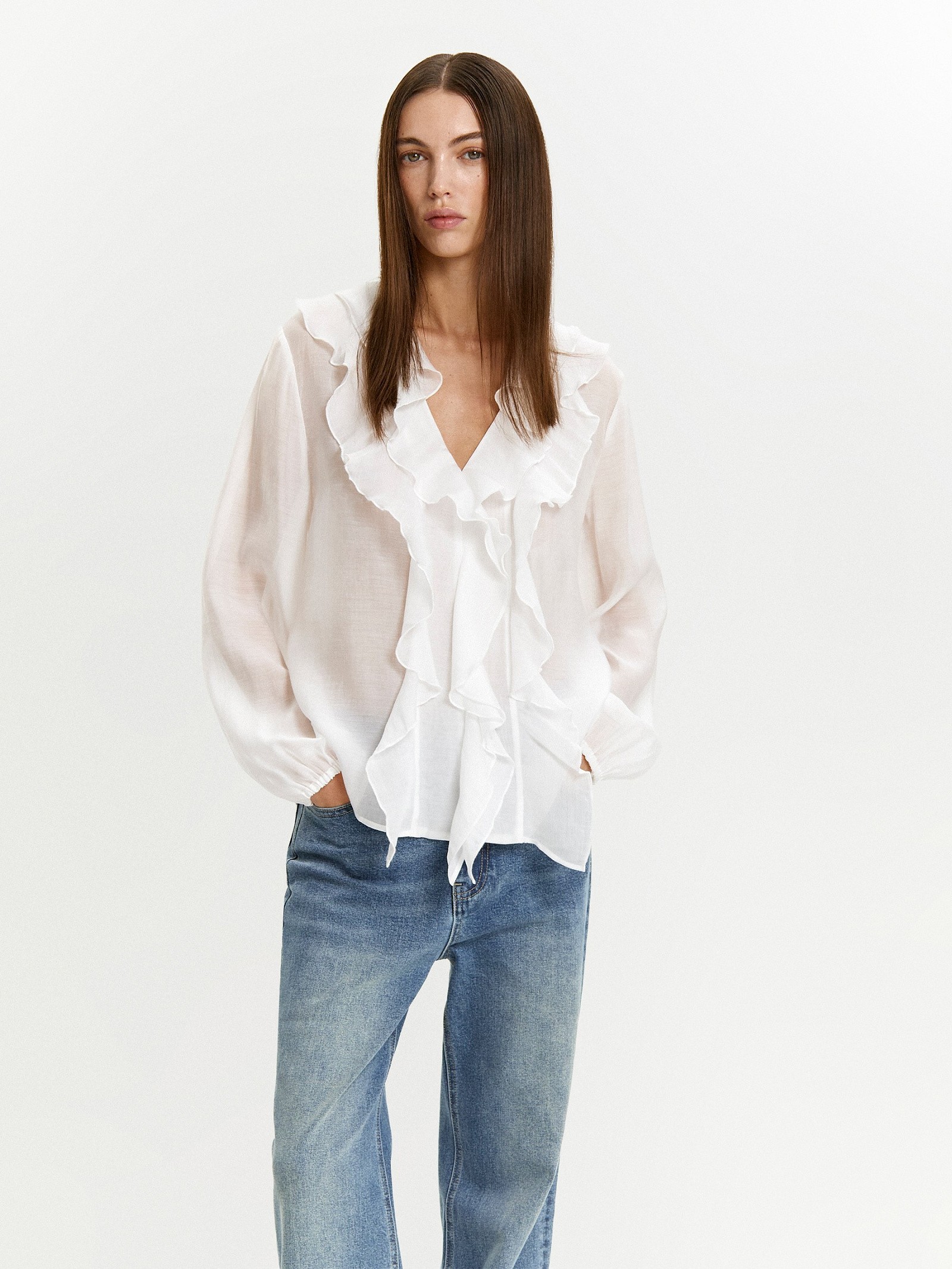 Блузка с длинным рукавом