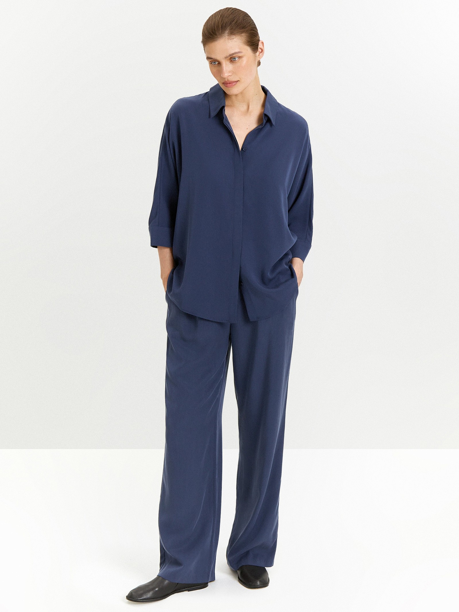 Брюки на резинке из 100% тенсела