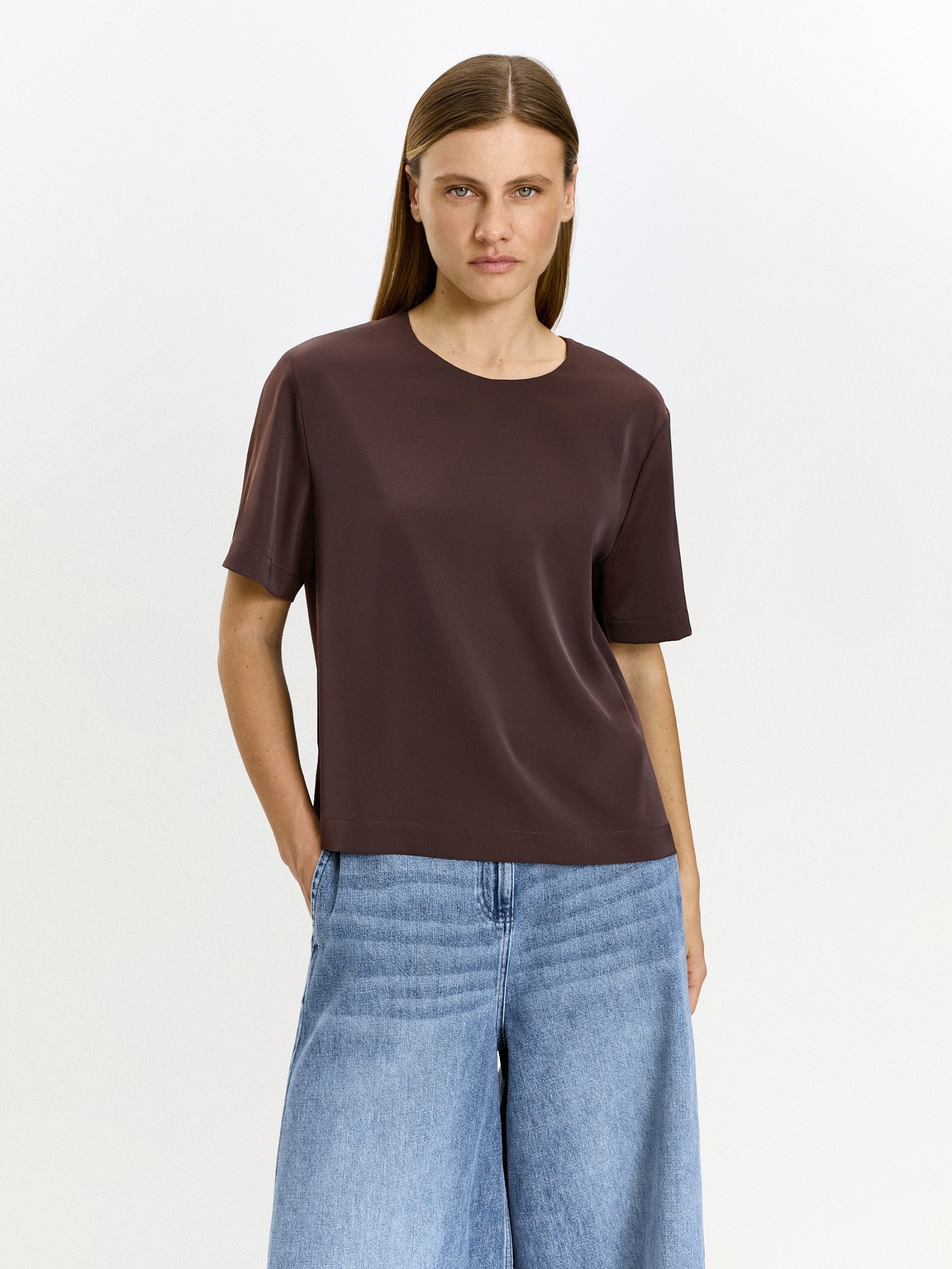 Блузка прямого кроя