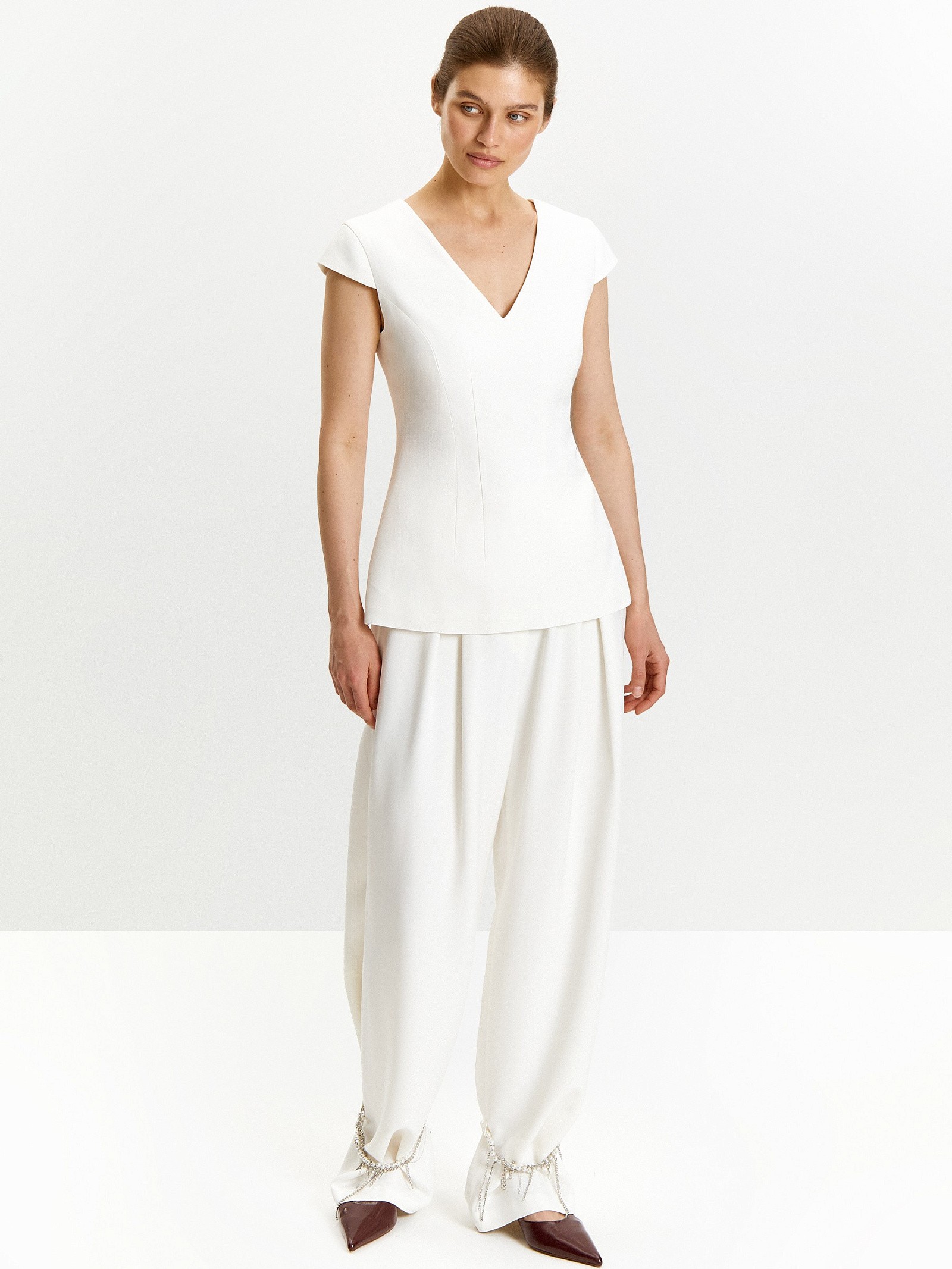 Блузка однотонная