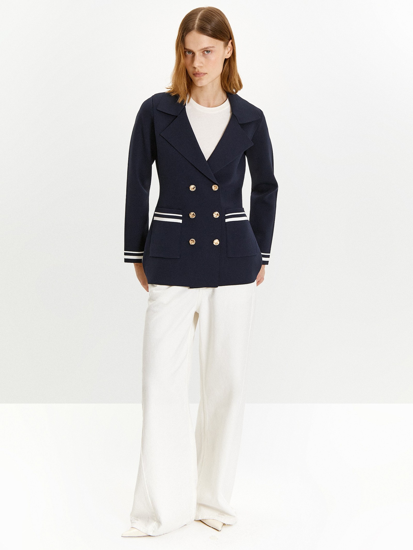 Жакет из трикотажа