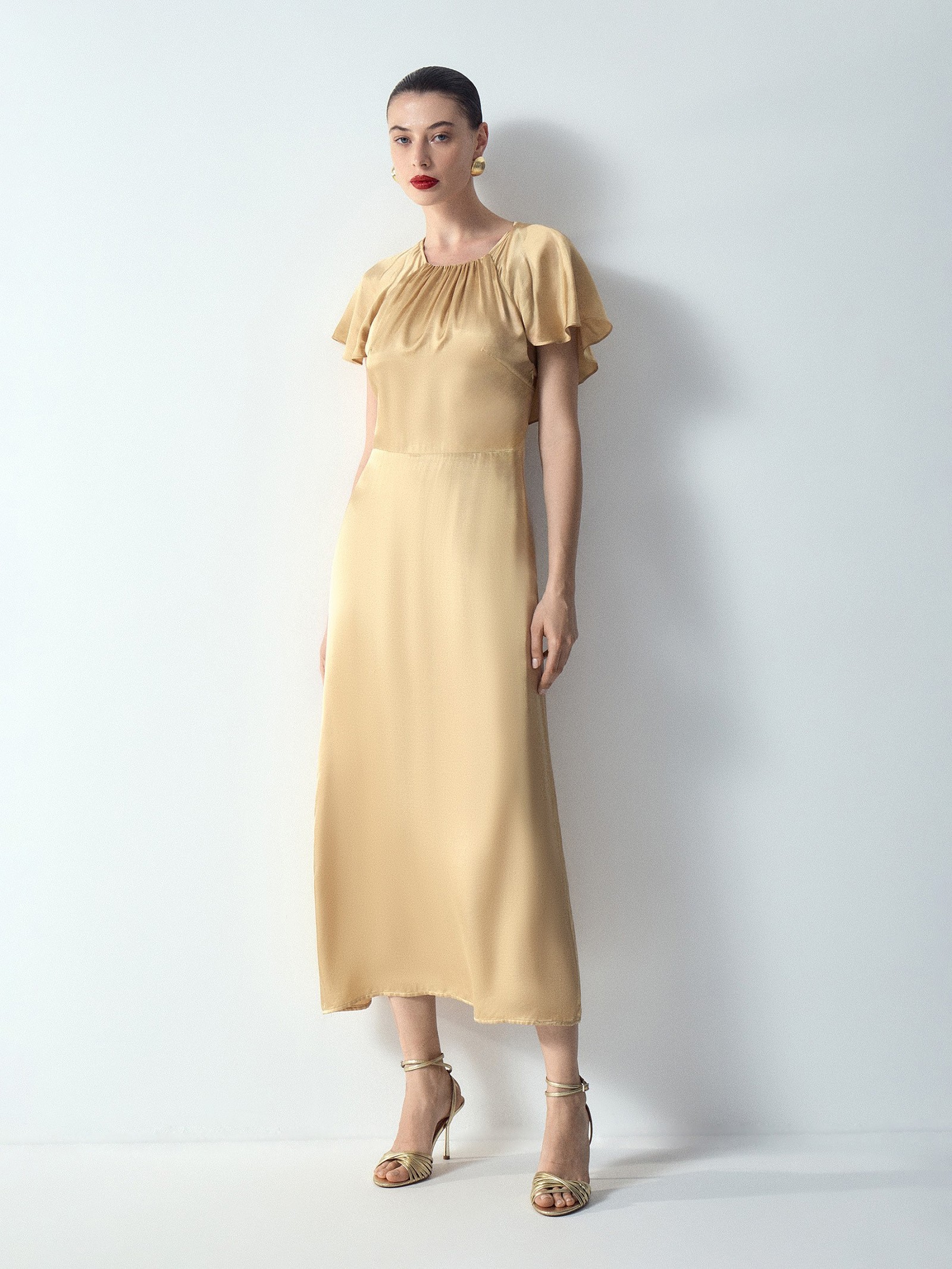 Платье миди из 100% вискозы