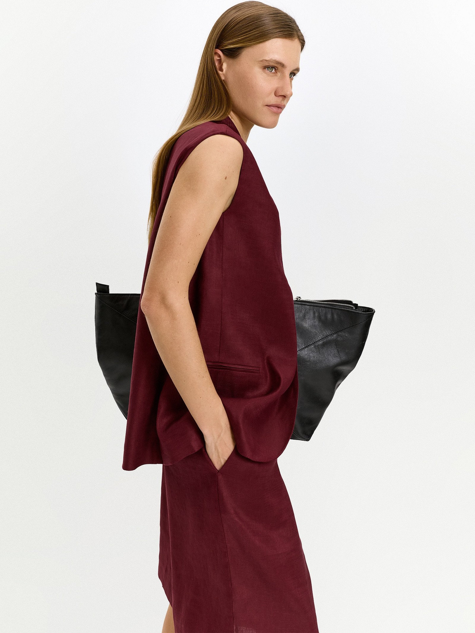 Жилет прямого кроя