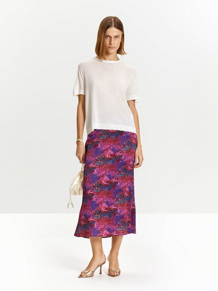 Юбка а-силуэта из 100% вискозы