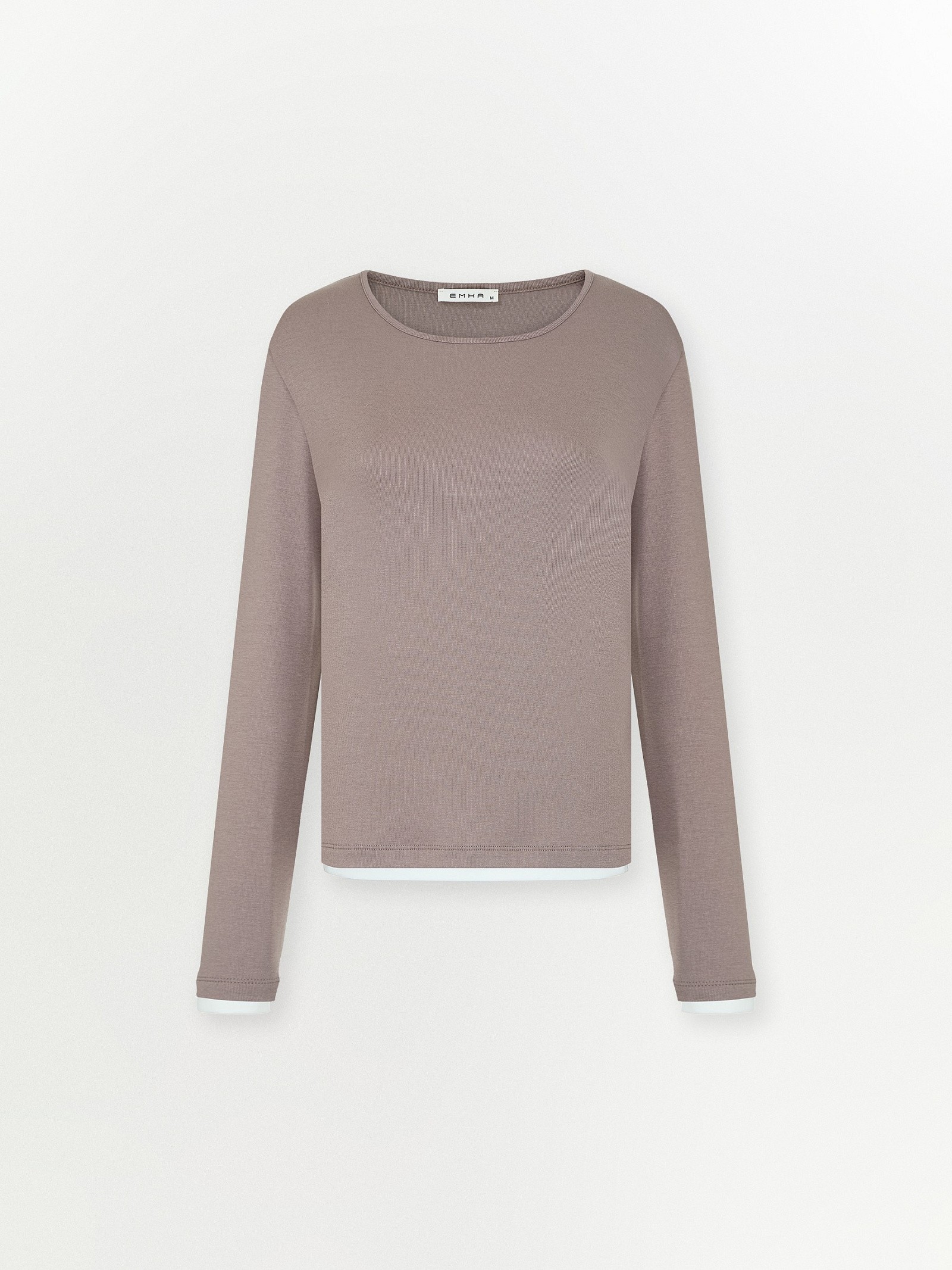 Лонгслив однотонный из вискозы