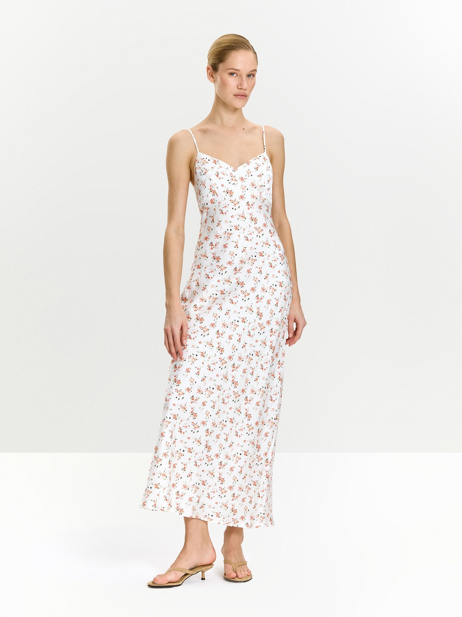 Платье макси с цветочным принтом из 100% японской вискозы