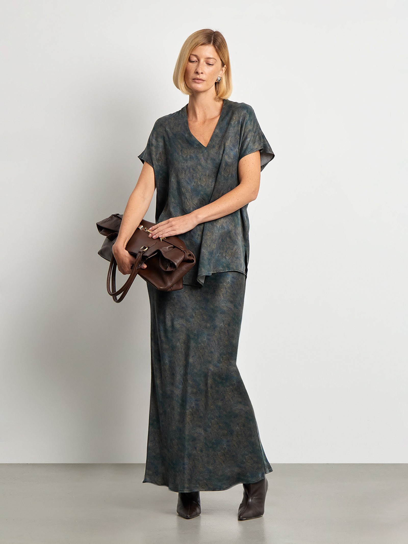 Юбка а-силуэта из 100% вискозы