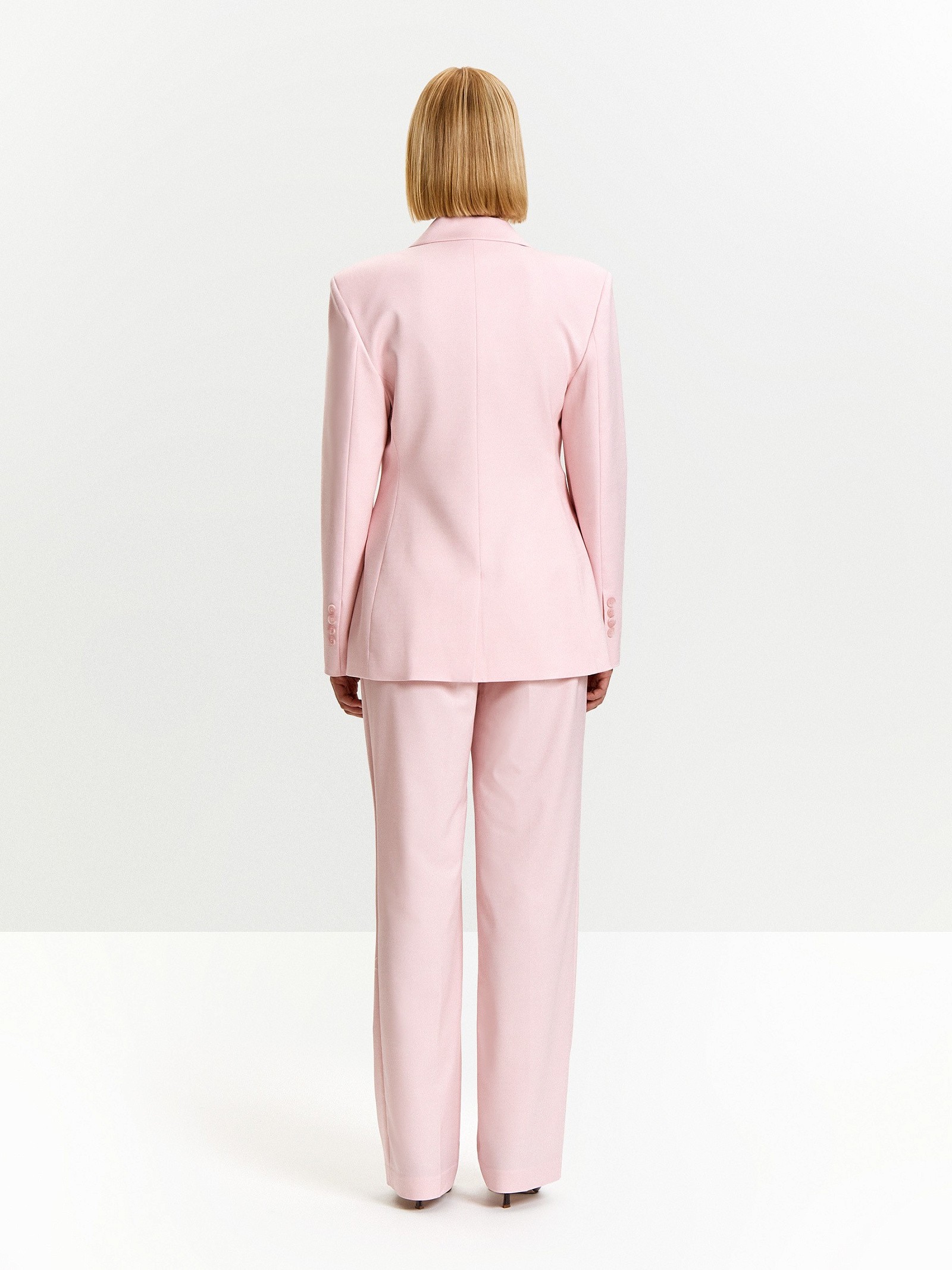 Однобортный жакет из костюмной шерсти