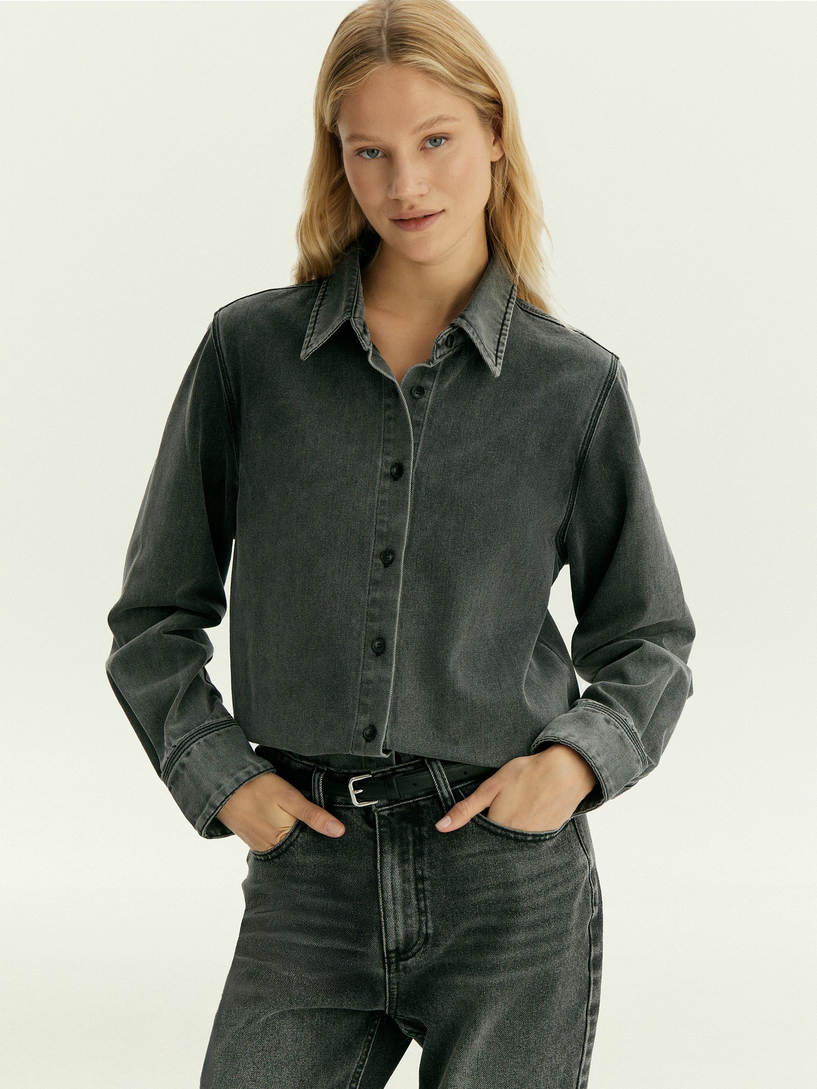 Рубашка из денима