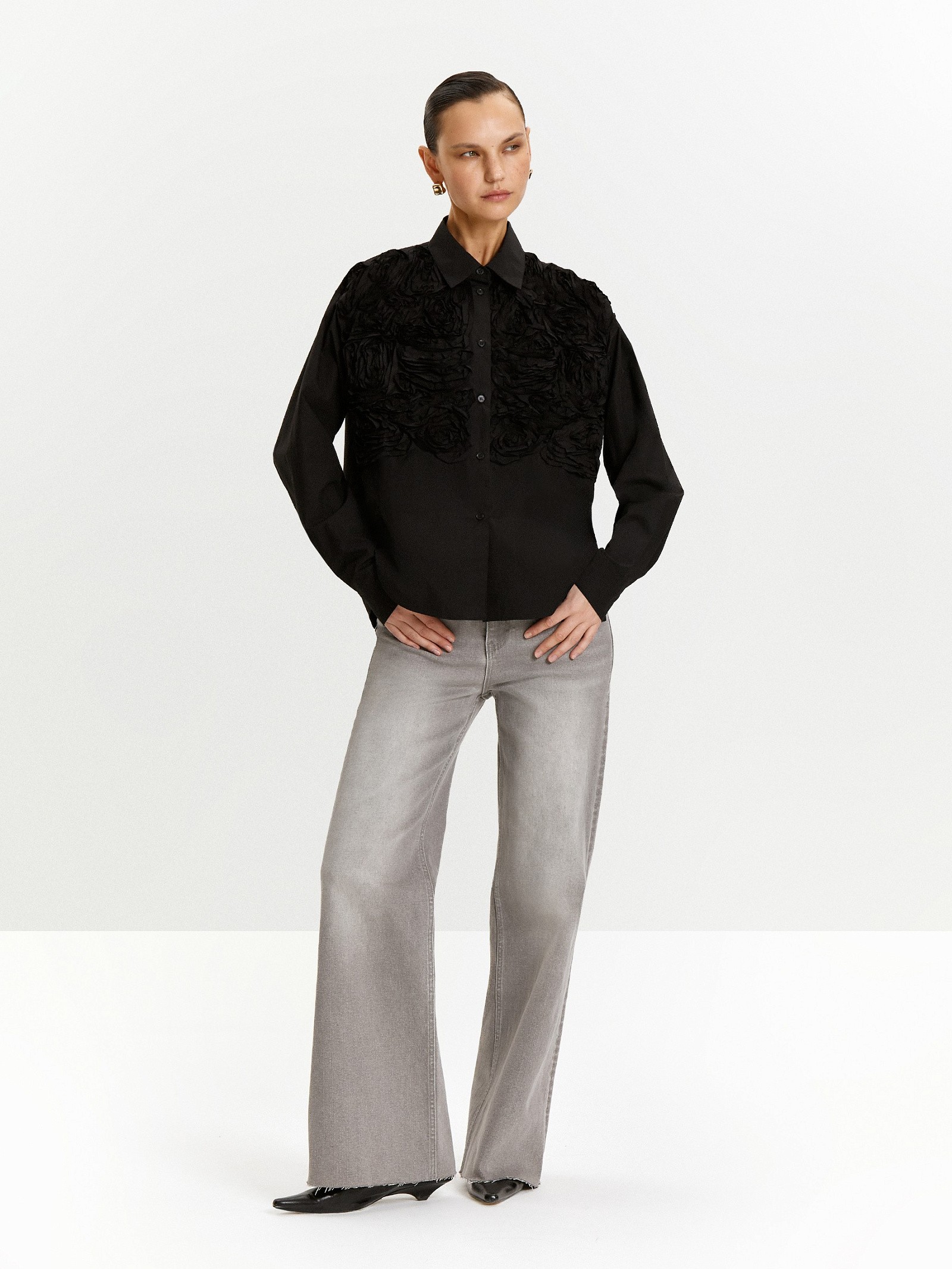 Рубашка однотонная