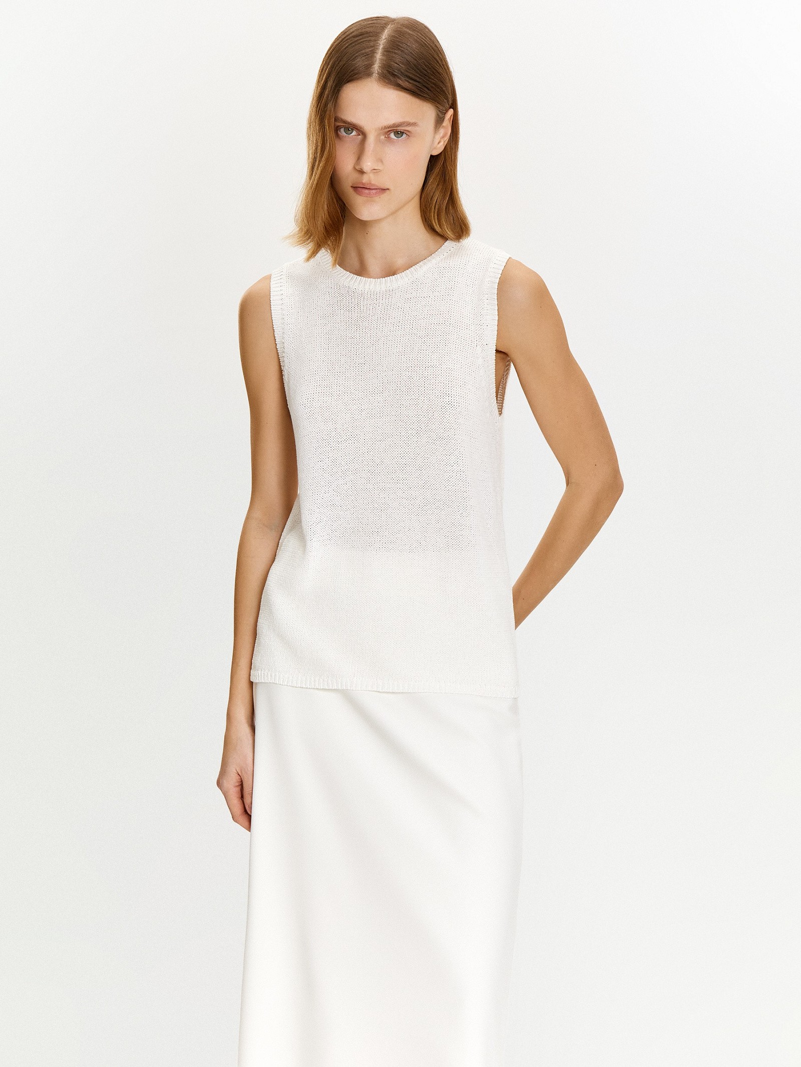 Топ с содержанием льна