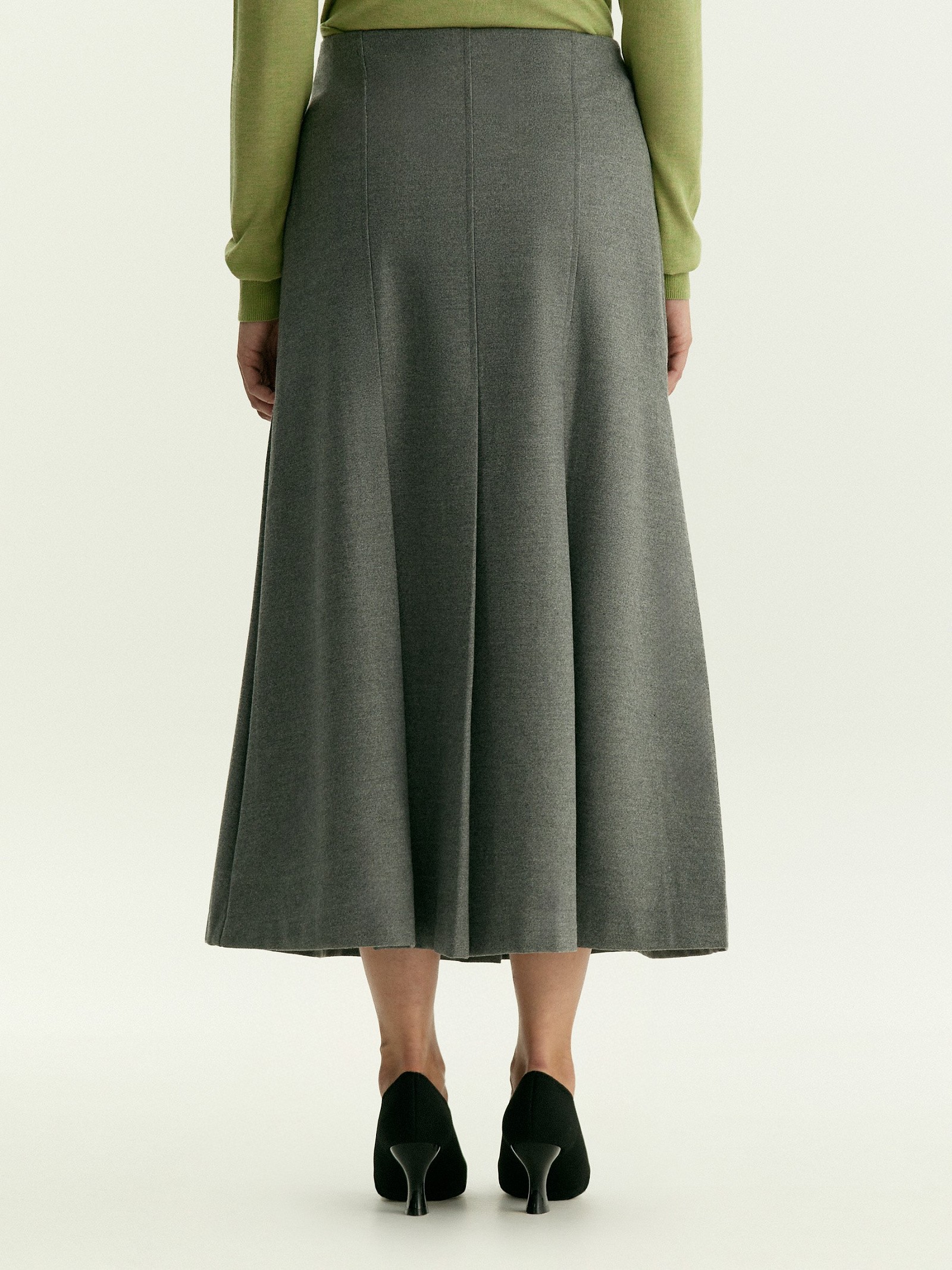 Юбка а-силуэта миди