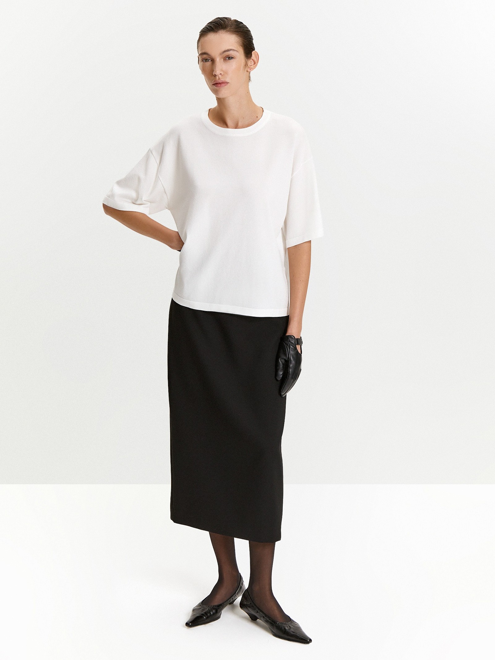 Футболка с содержанием шелка