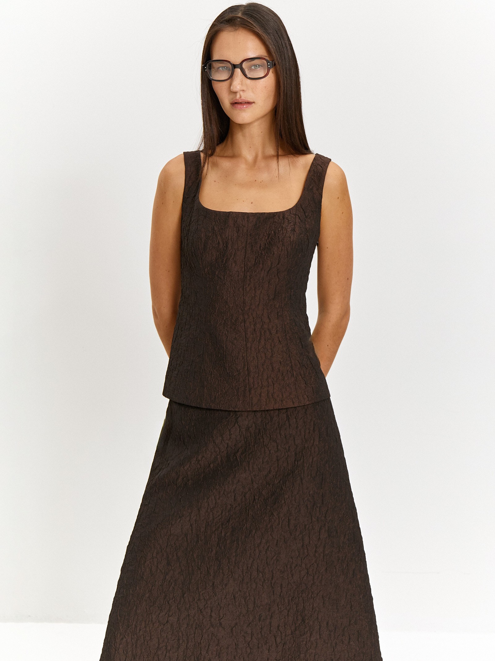 Однотонный топ