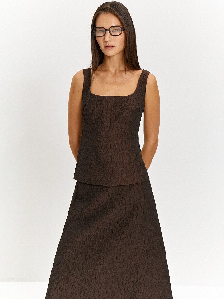 Однотонный топ