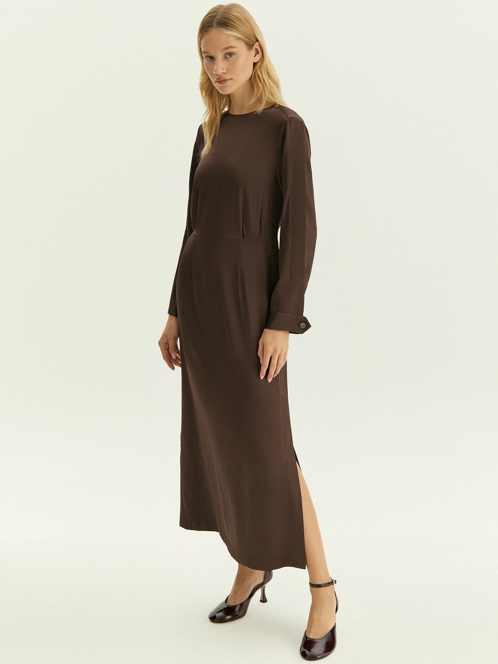 Платье макси из вискозы