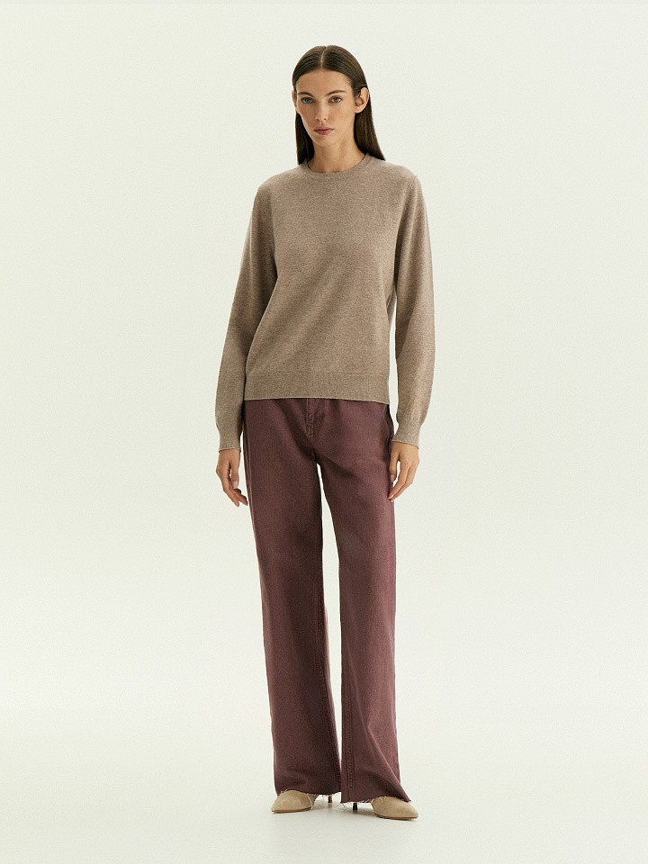 Джемпер из вискозного трикотажа с добавлением шерсти