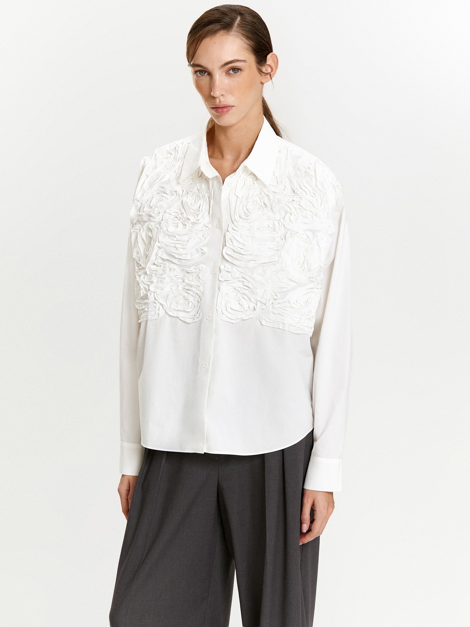 Рубашка однотонная