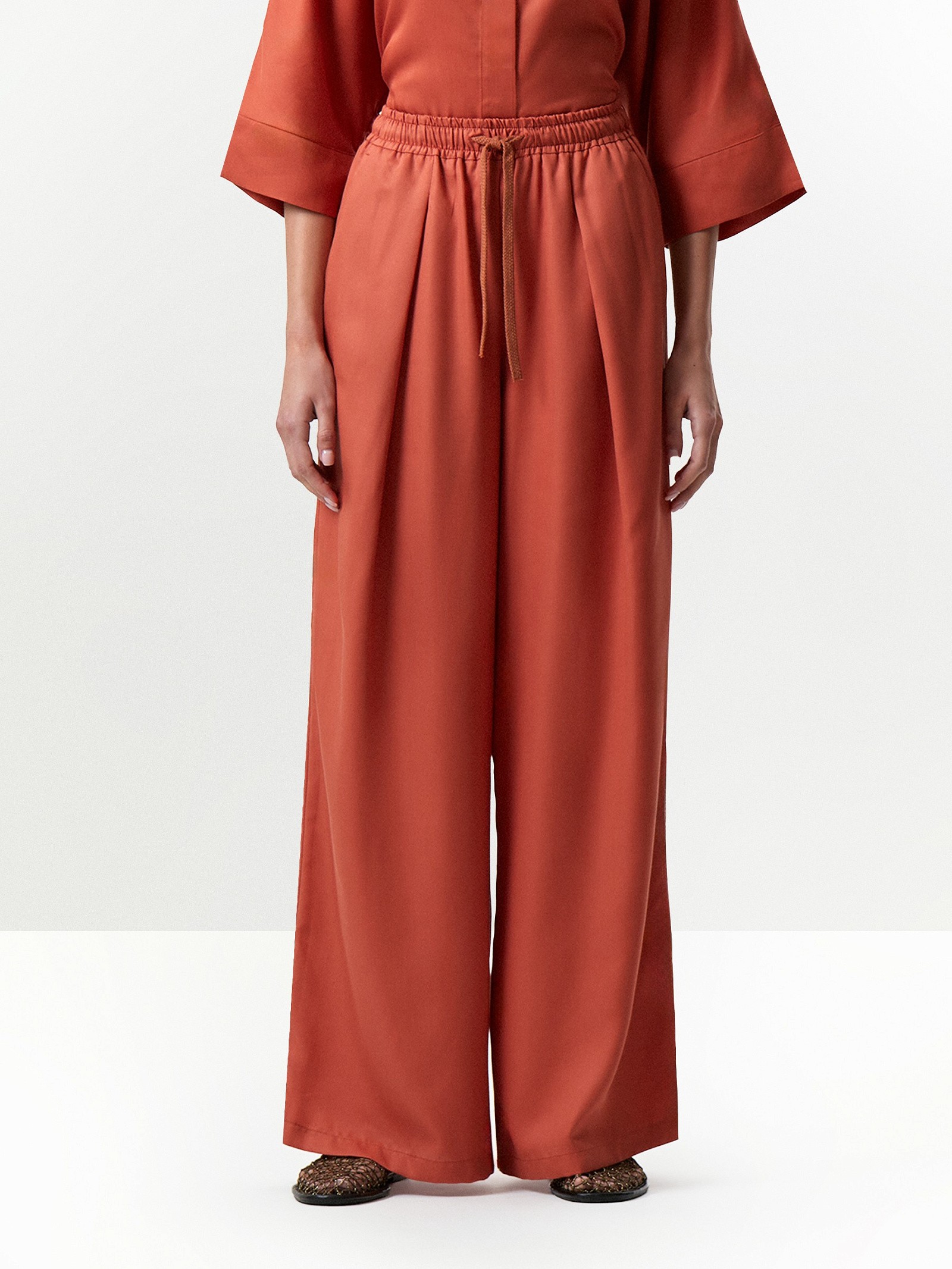 Брюки на резинке из 100% тенсела