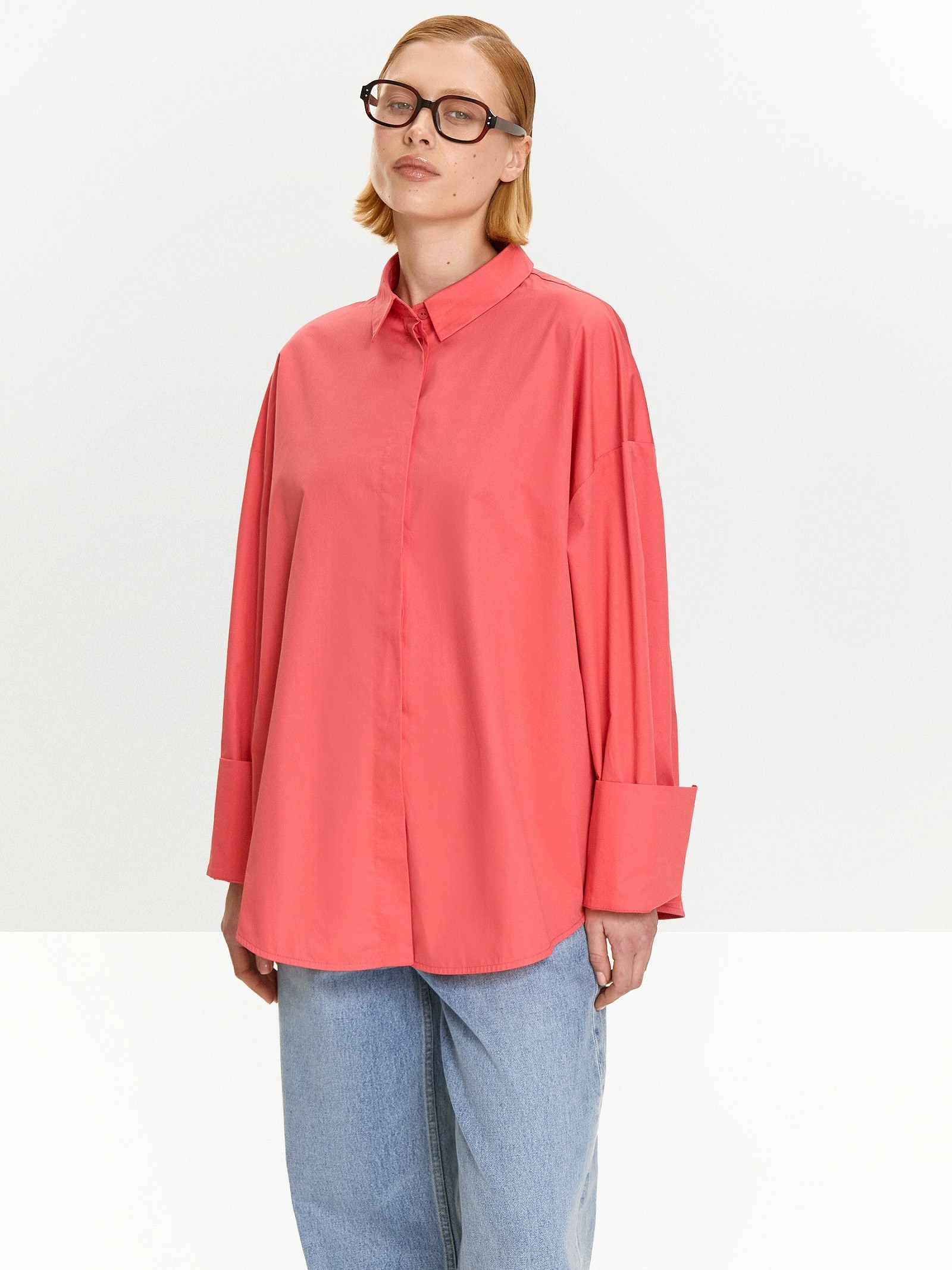 Рубашка однотонная