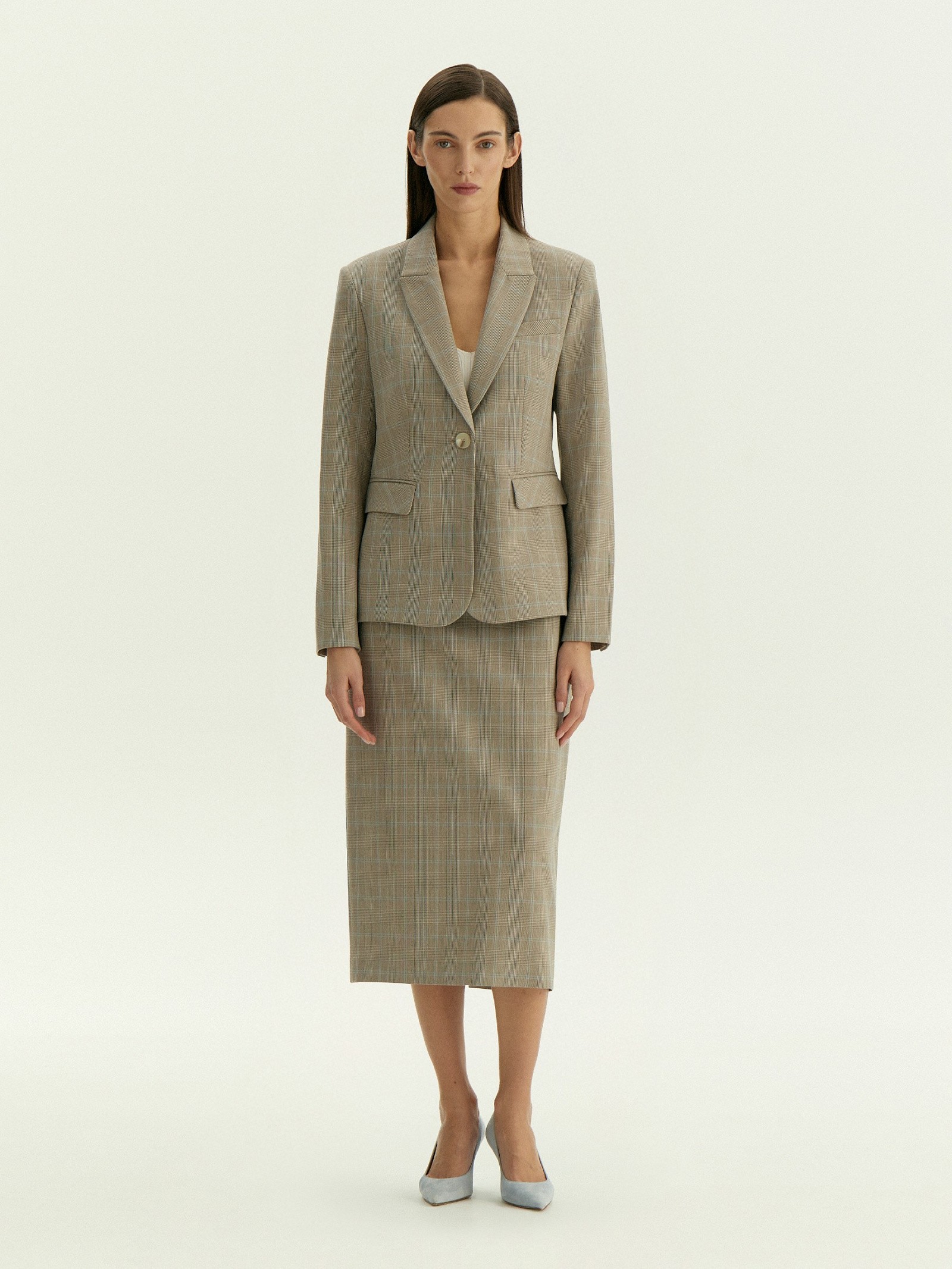 Юбка карандаш в клетку