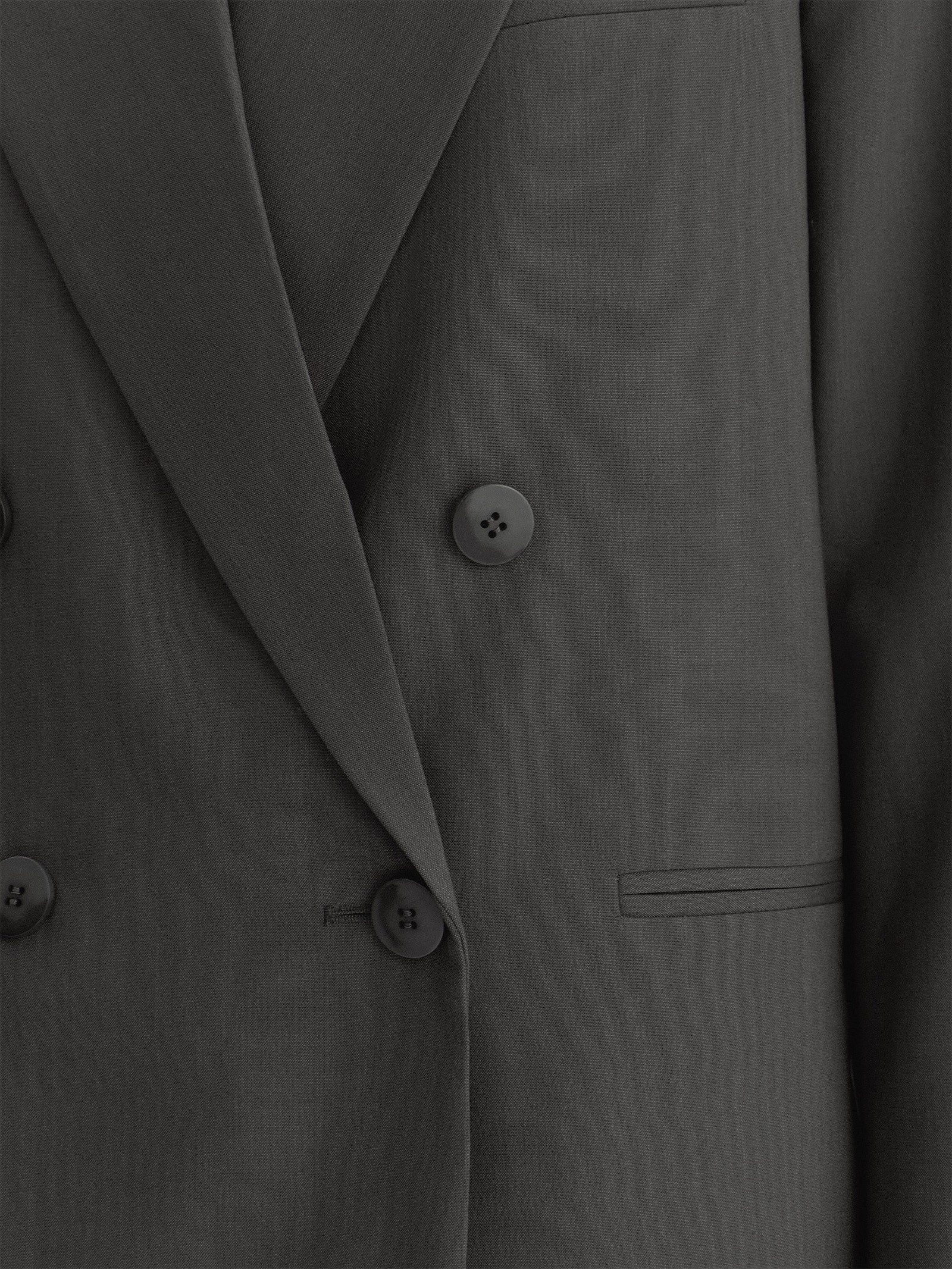 Двубортный жакет из костюмной шерсти