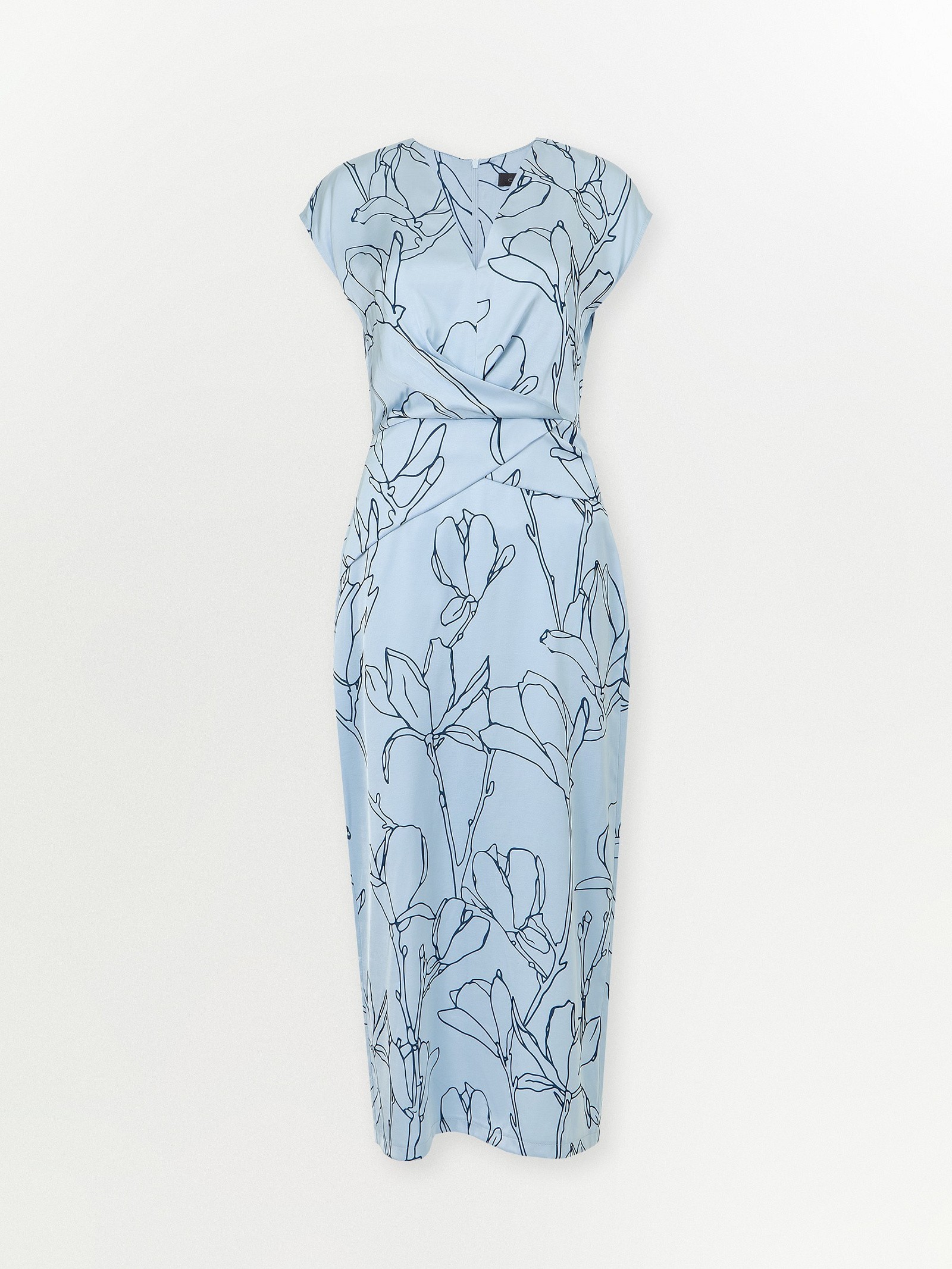 Платье приталенное с принтом