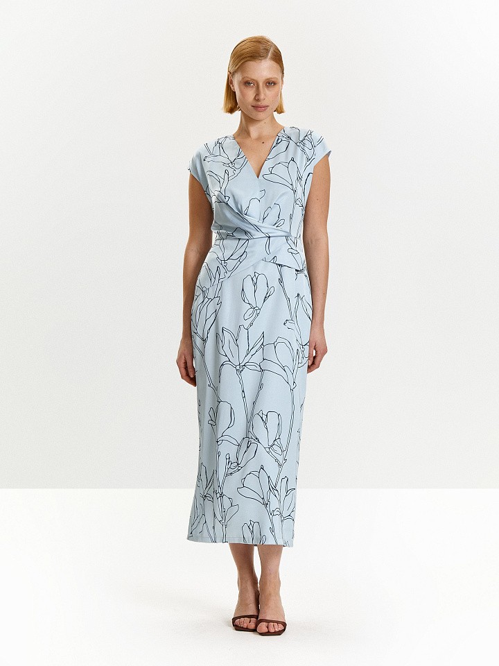 Платье приталенное с принтом