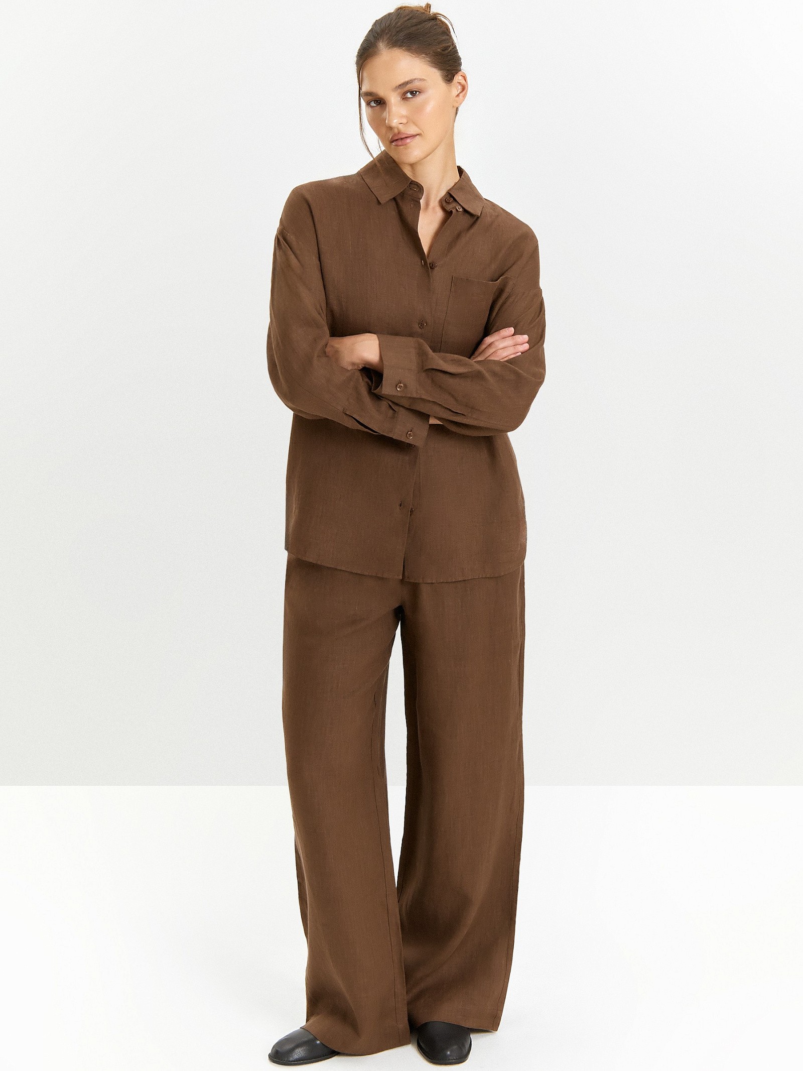 Брюки из 100% льна