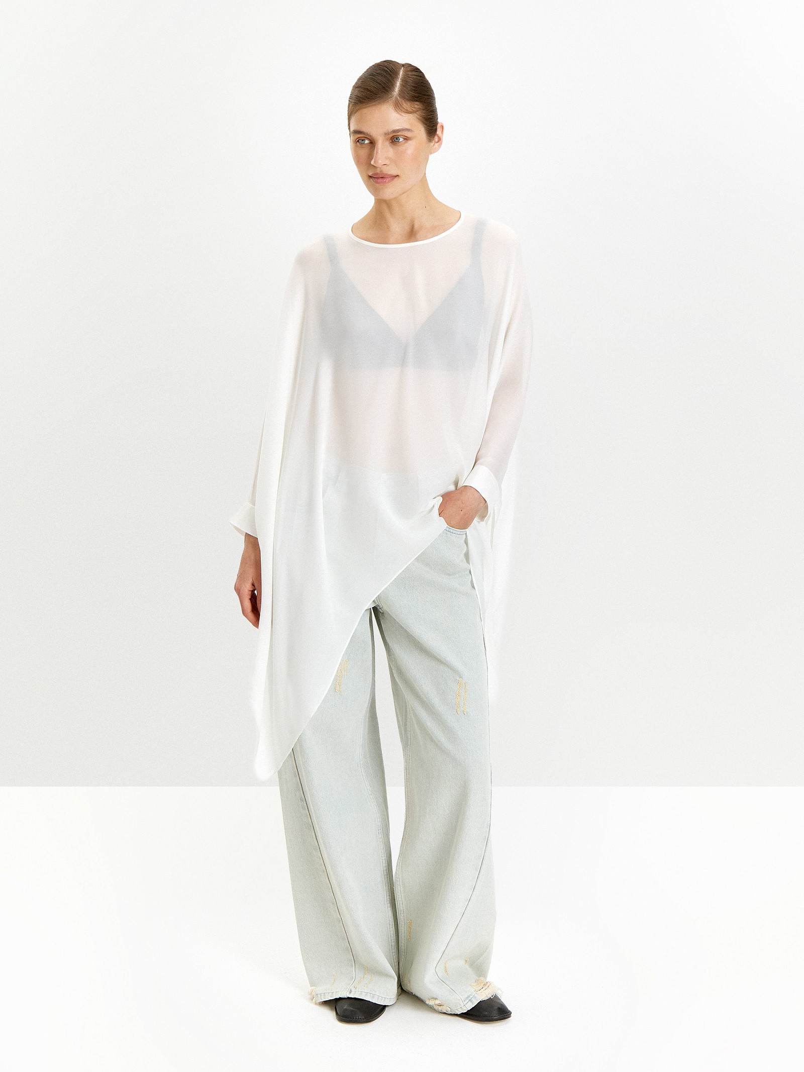 Блузка с длинным рукавом