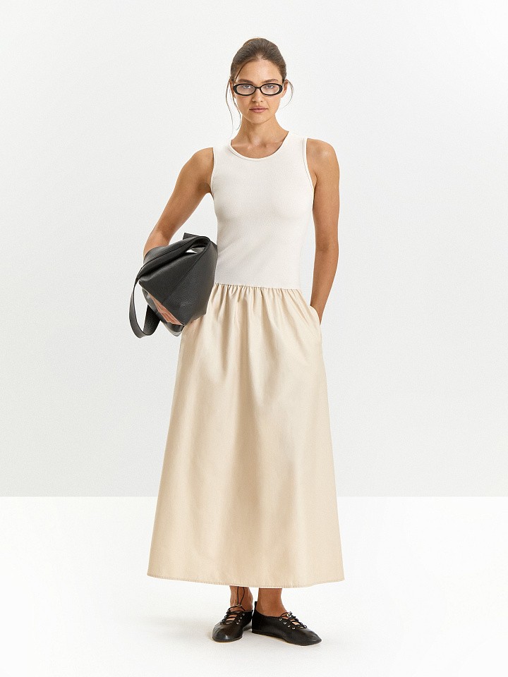 Платье макси из 100% хлопка